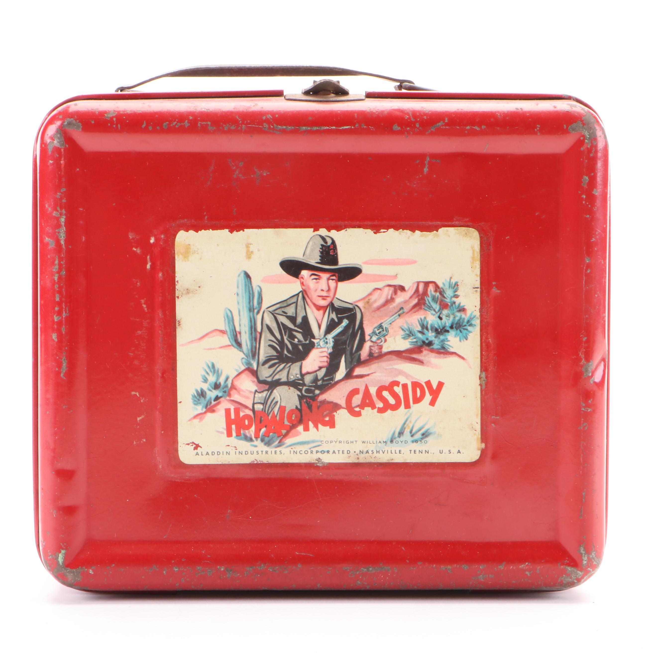 Aladdin "Hopalong Cassidy" Themed Lunchbox and Thermos, 1950s