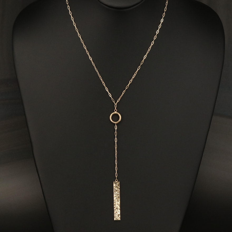 14K Drop Necklace