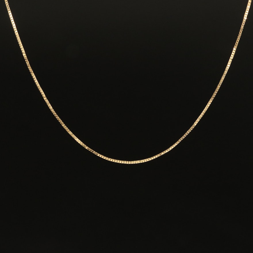 14K Box Chain Necklace