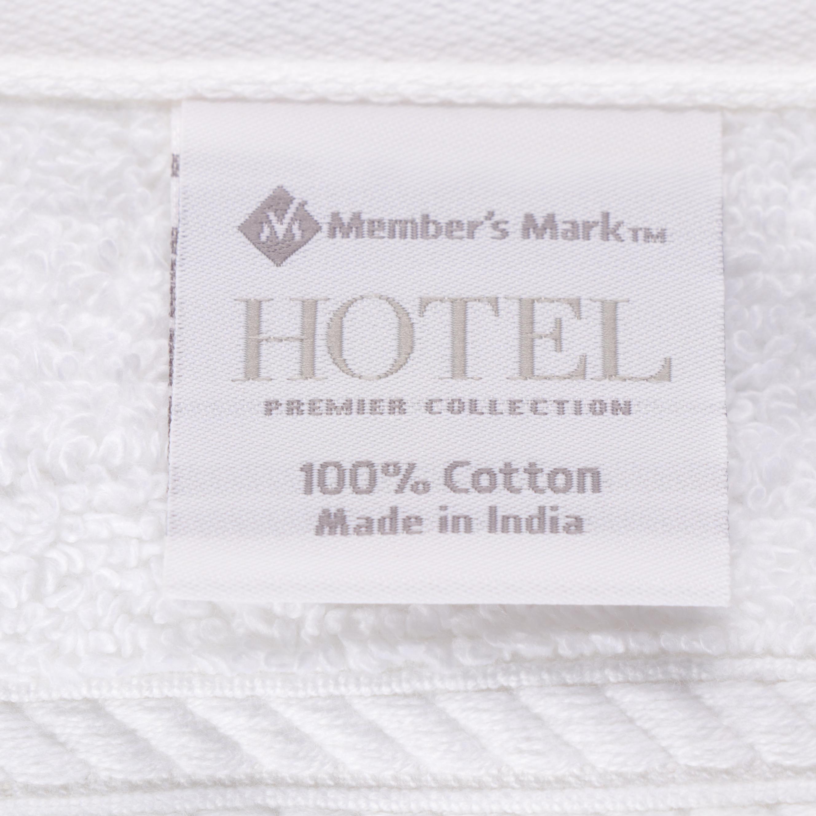 Member's Mark Hotel Premier Collection White Washcloths and Brown Hand Towels