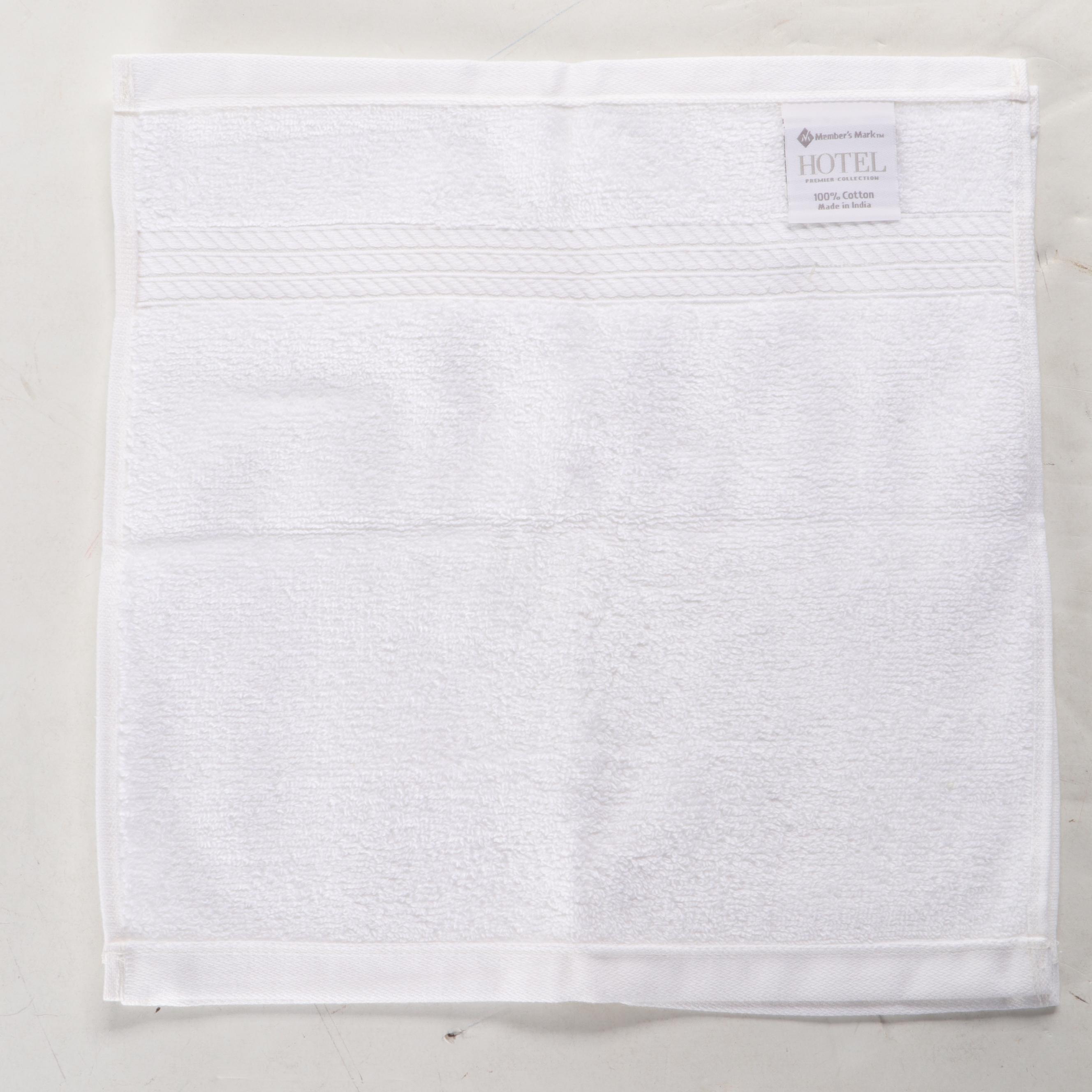 Member's Mark Hotel Premier Collection White Washcloths