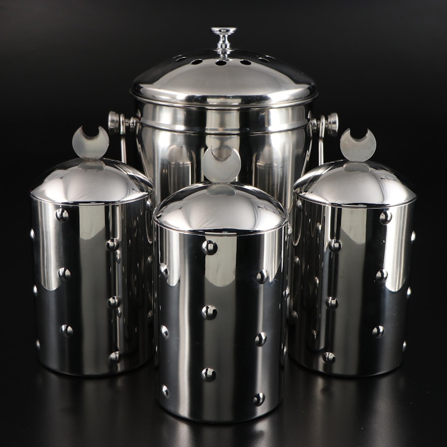 Alessi and Endurance Stainless Steel Canisters and Ice Bucket