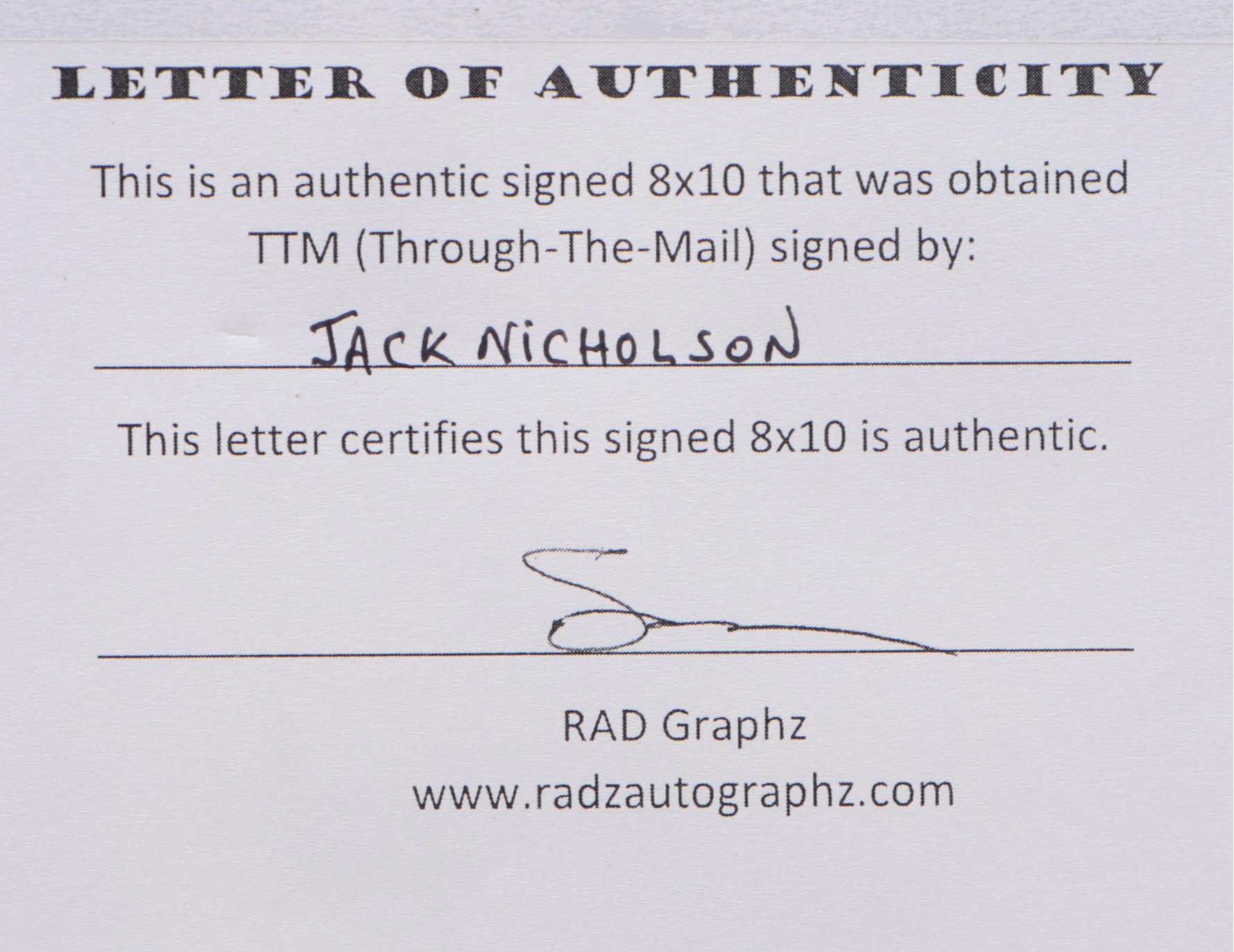 Jack Nicholson Signed "Batman" Giclée with COA