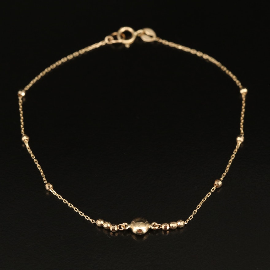 14K Station Bracelet