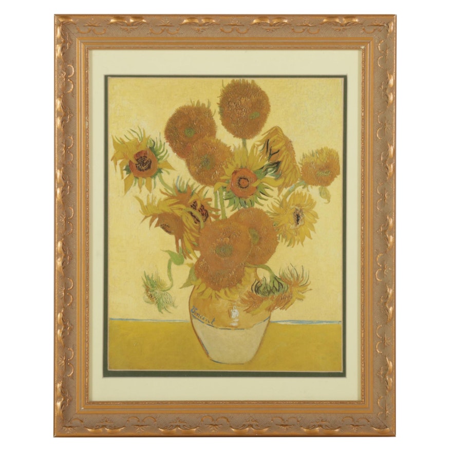 Offset Lithograph After Vincent van Gogh "Sunflowers," 21st Century