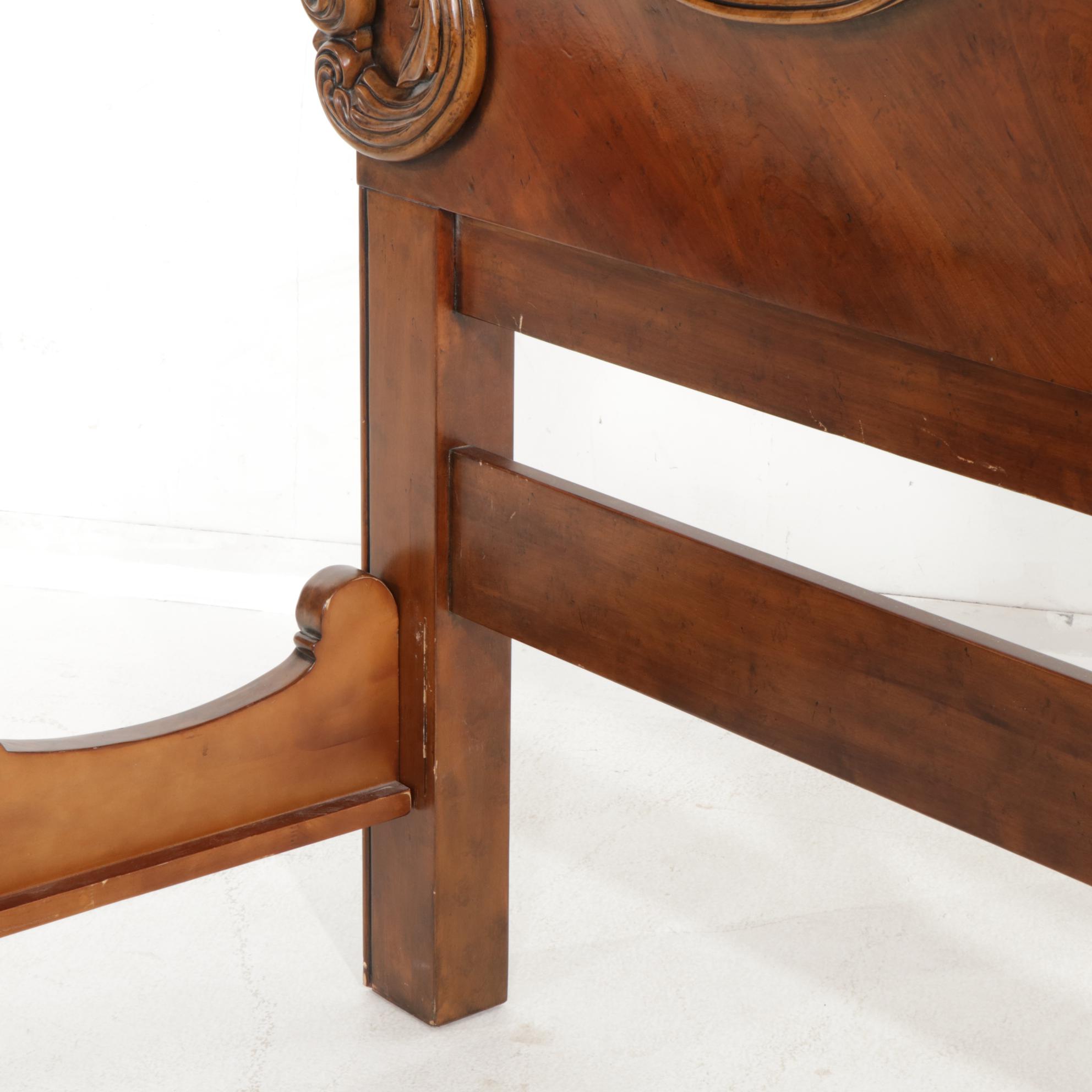 Michael Amini for AICO "Palais Royale" Rococo Style King Size Bed in Cognac