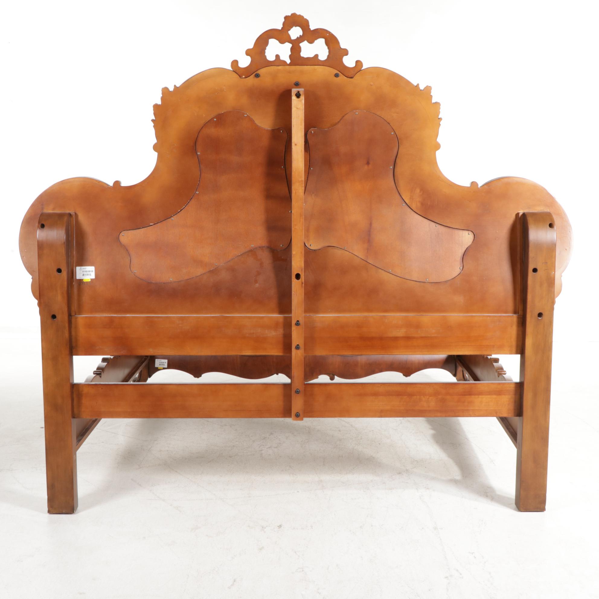 Michael Amini for AICO "Palais Royale" Rococo Style King Size Bed in Cognac
