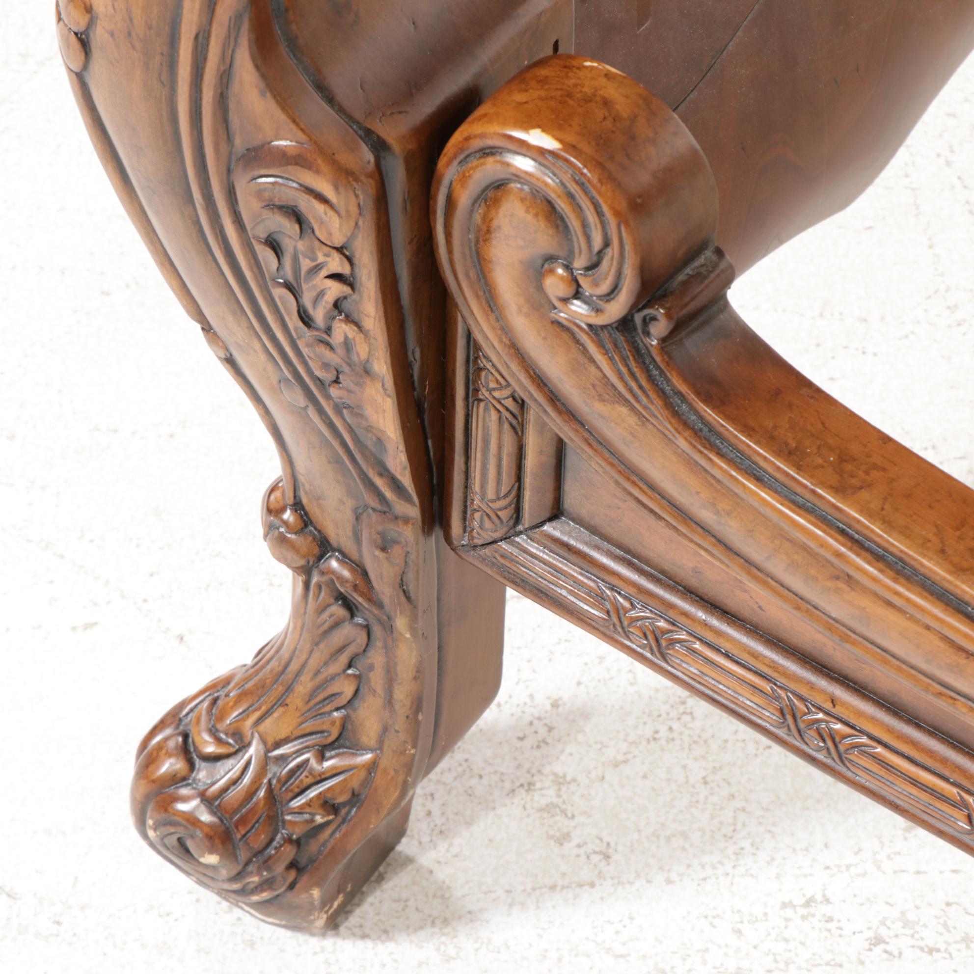 Michael Amini for AICO "Palais Royale" Rococo Style King Size Bed in Cognac