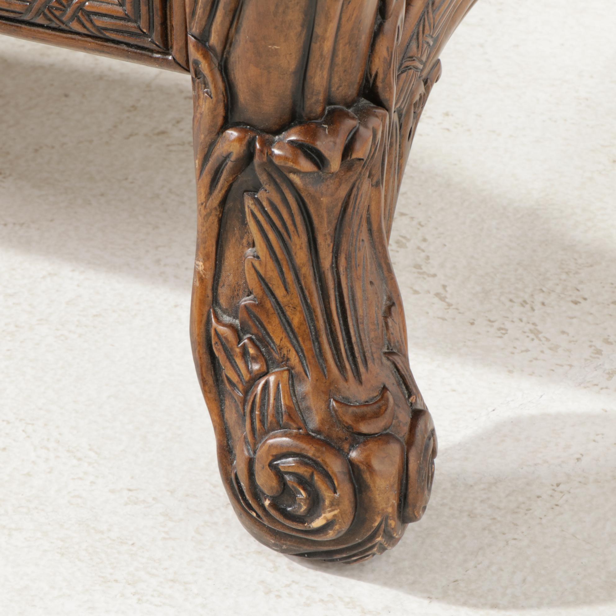 Michael Amini for AICO "Palais Royale" Rococo Style King Size Bed in Cognac