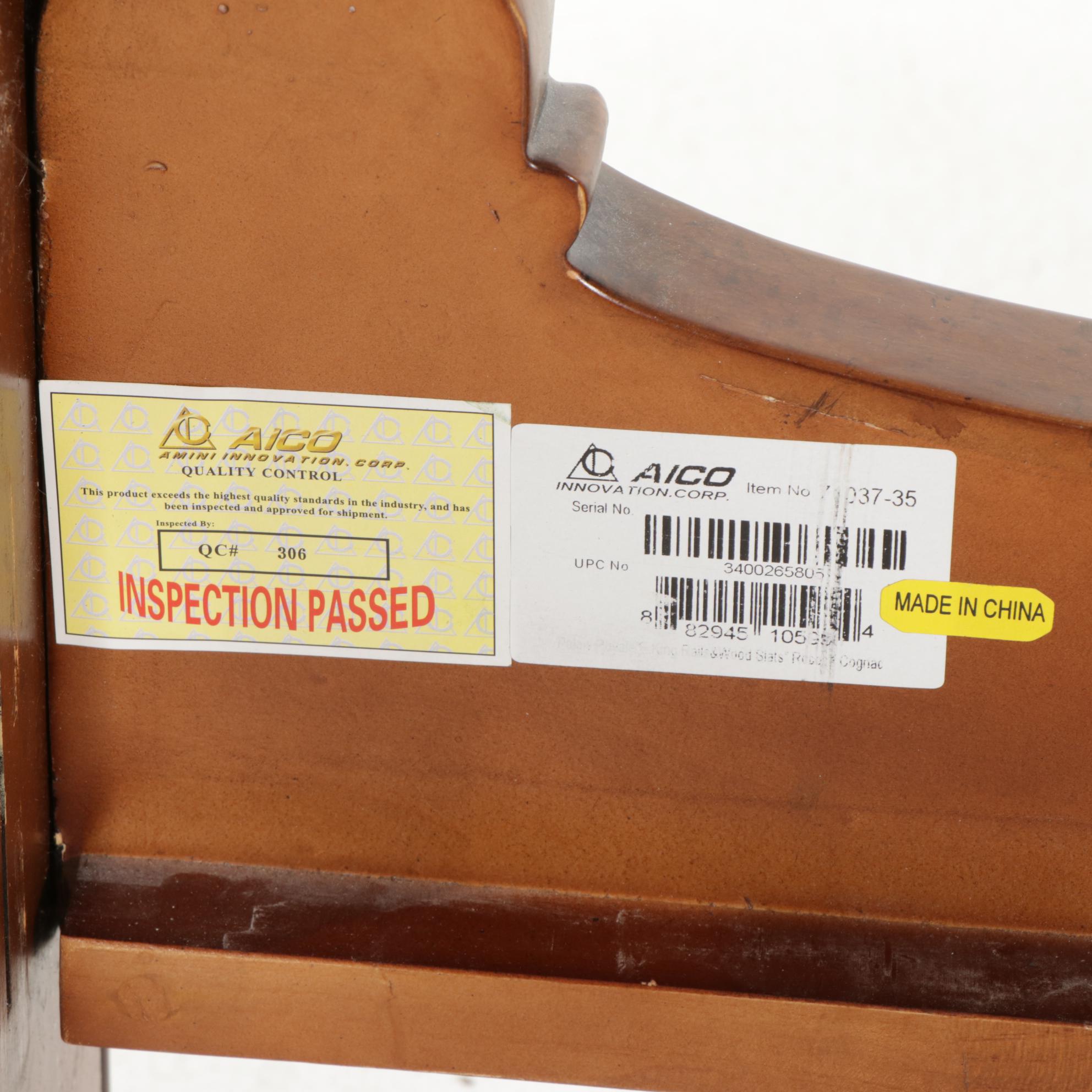 Michael Amini for AICO "Palais Royale" Rococo Style King Size Bed in Cognac