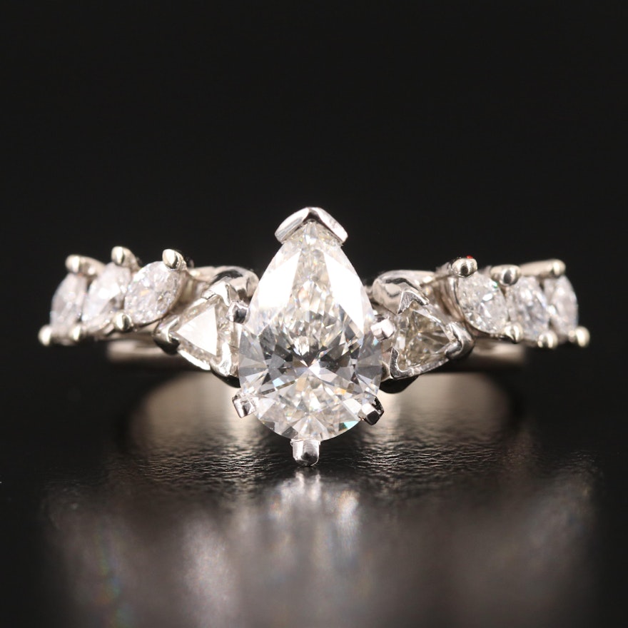 14K 1.96 CTW Lab Grown Diamond Ring Including GIA eReport and Platinum Head