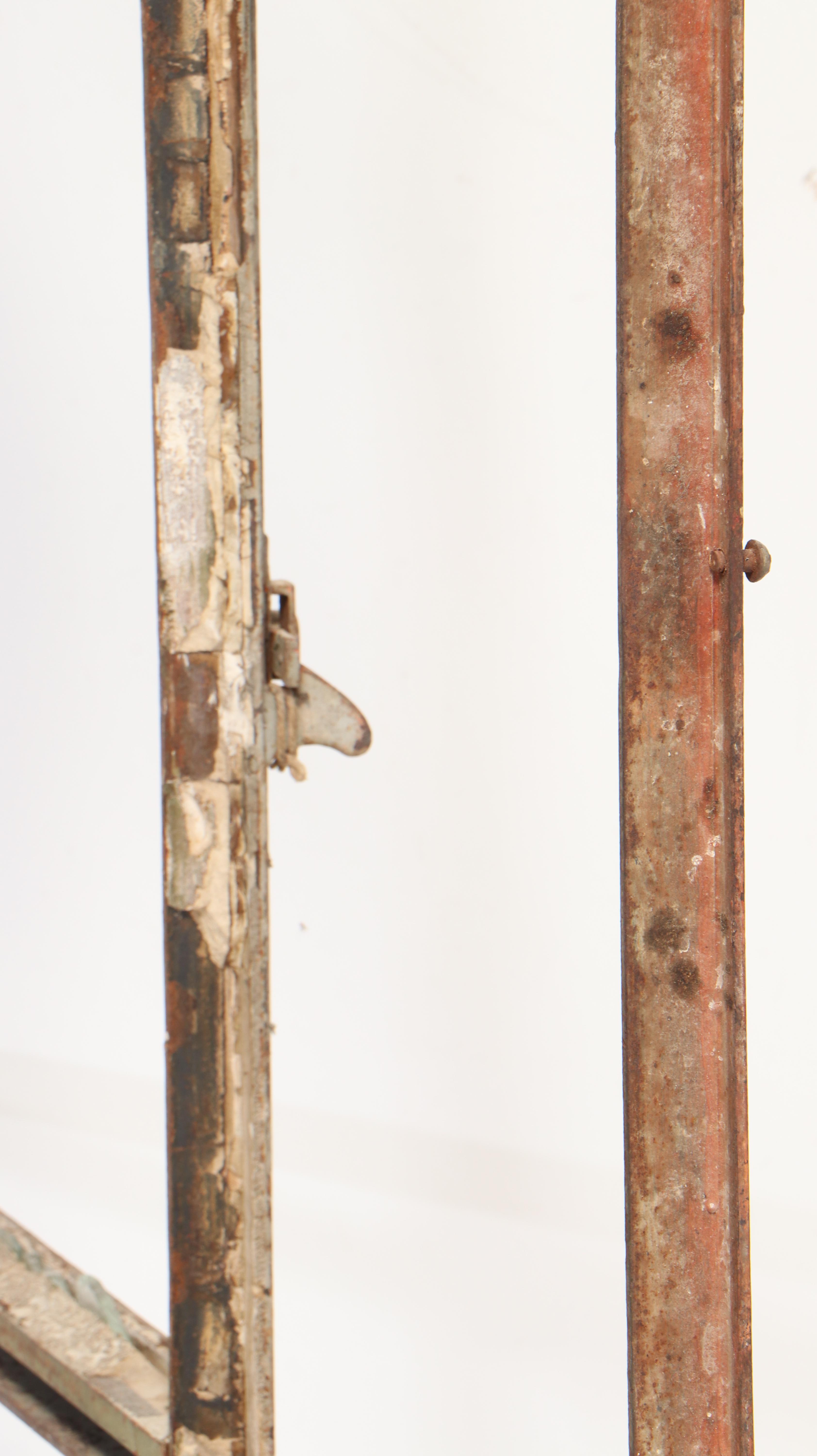 Four Metal Nine-Panel Arched Window Frames, 20th Century