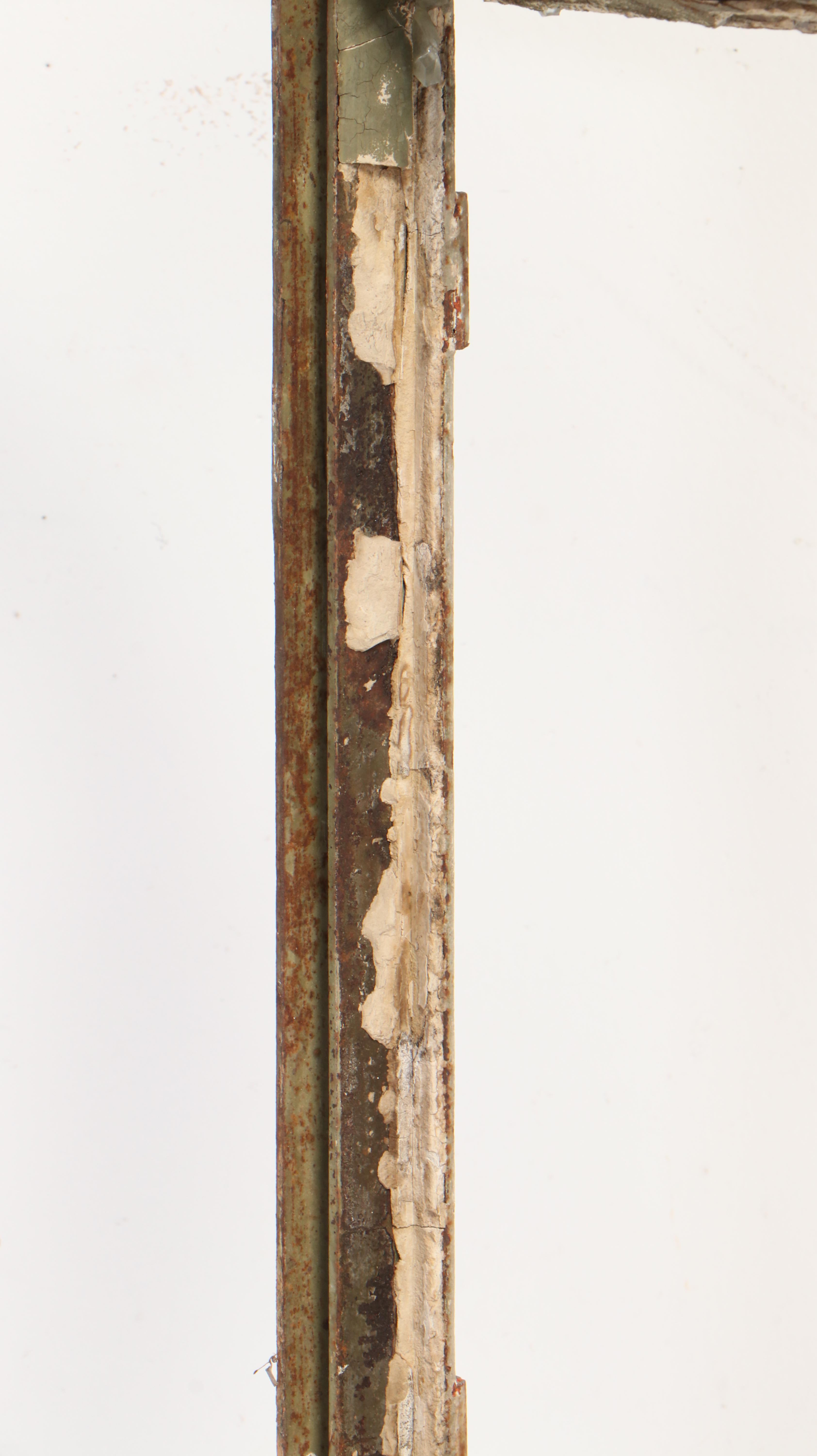 Four Metal Nine-Panel Arched Window Frames, 20th Century