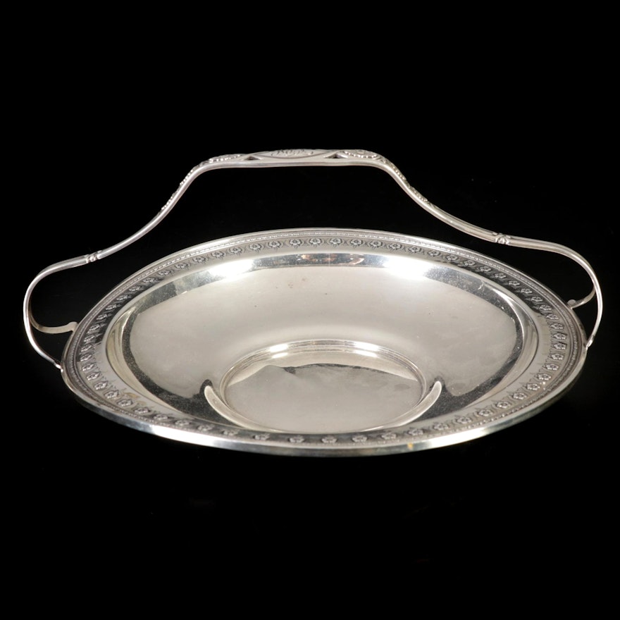Watson Sterling Silver Engraved Cake Basket, Early to Mid-20th Century
