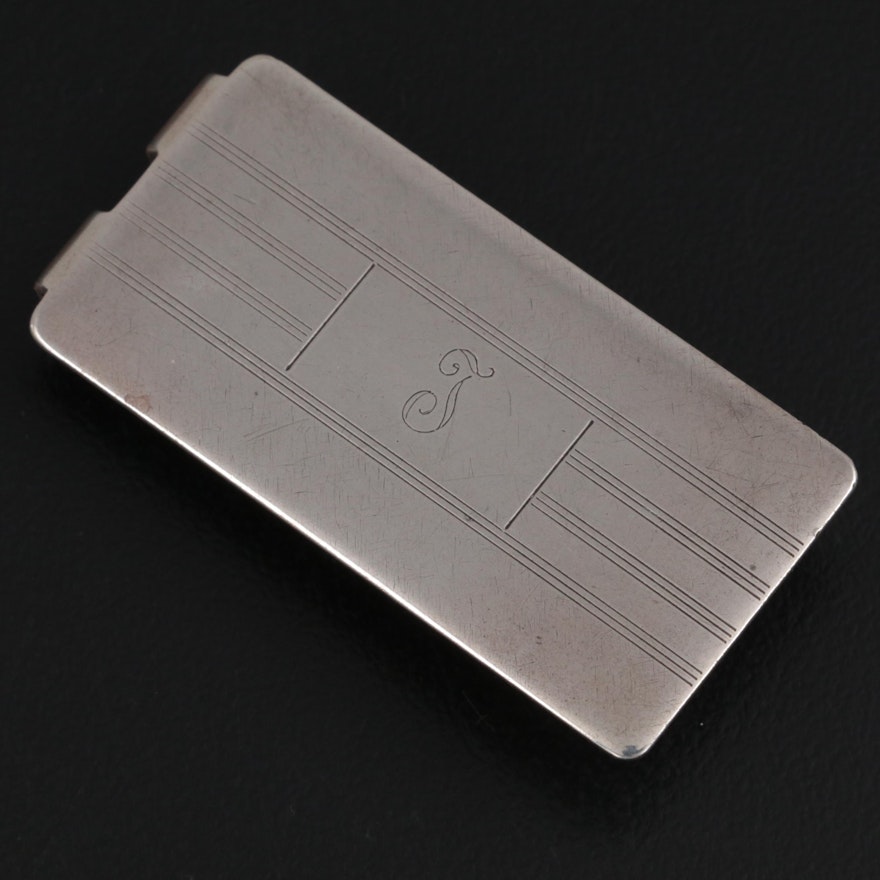 Anson Sterling Silver Money Clip, Mid-20th Century