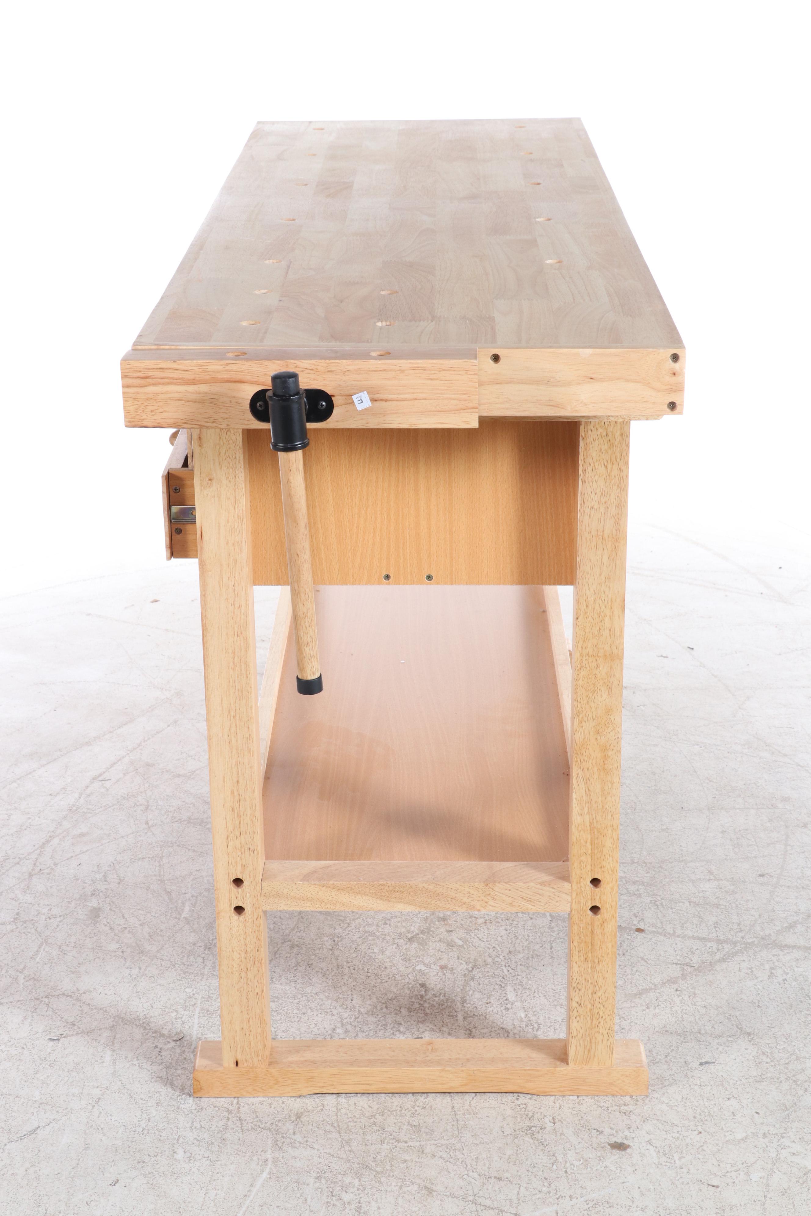 Windsor Design Hardwood Four-Drawer Workbench Plus Art Supplies