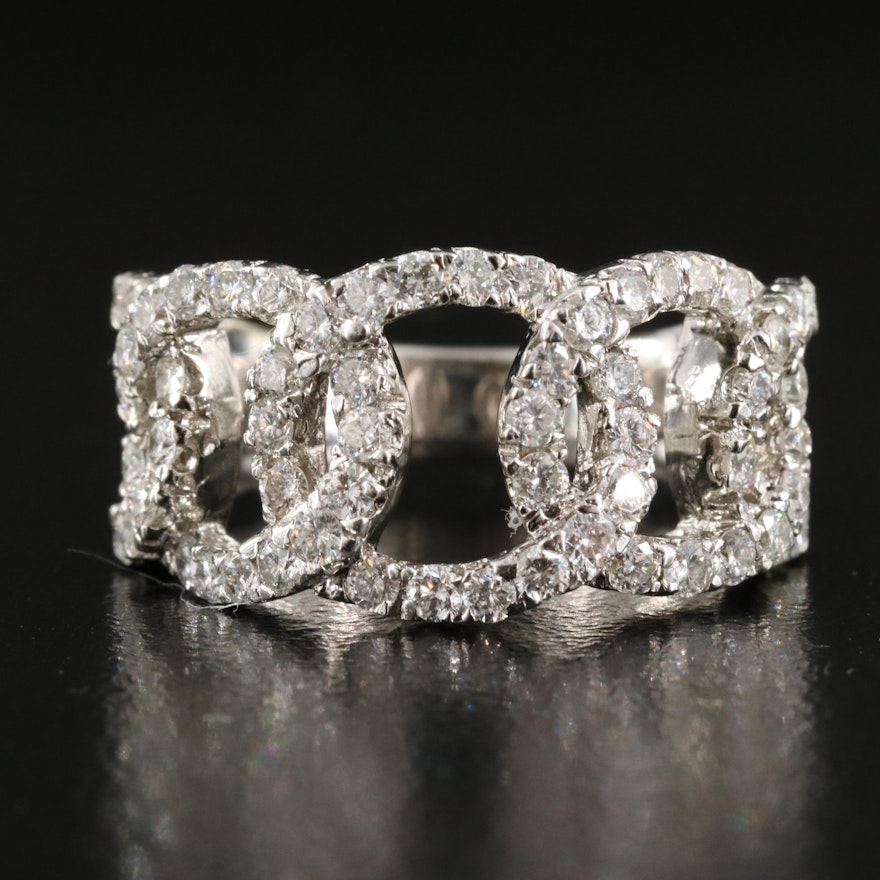 14K 1.35 CTW Diamond Link Ring