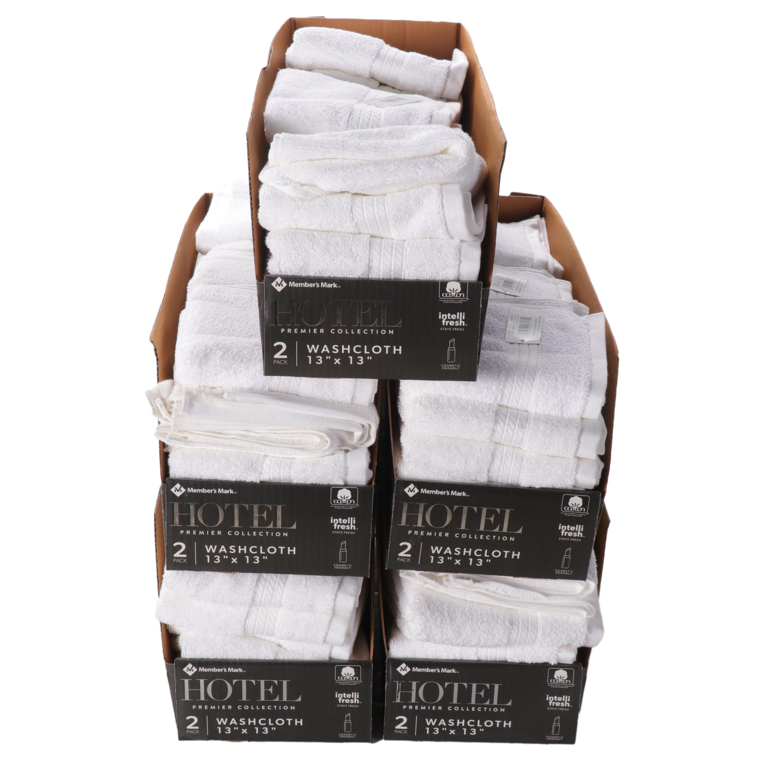 Member's Mark Hotel Premier Collection White Washcloths