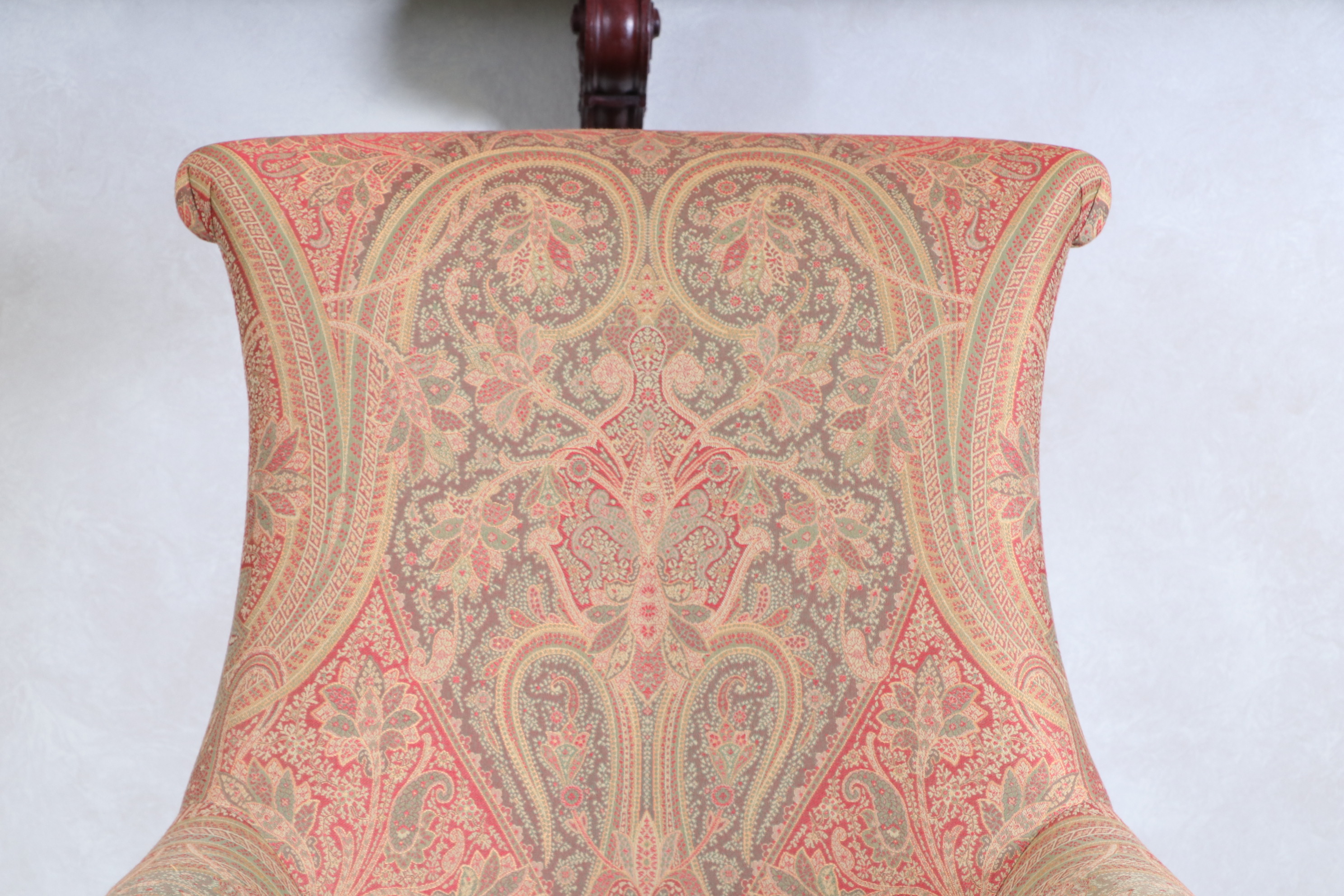 Mark Hampton for Hickory Chair Regency Style Upholstered Mahogany Armchairs