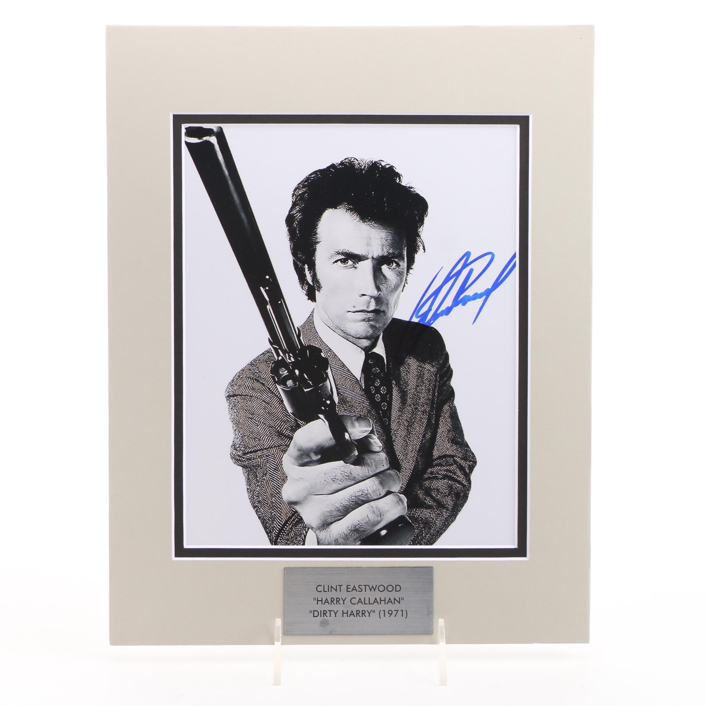 Clint Eastwood Signed "Dirty Harry" Giclée in Mat Frame