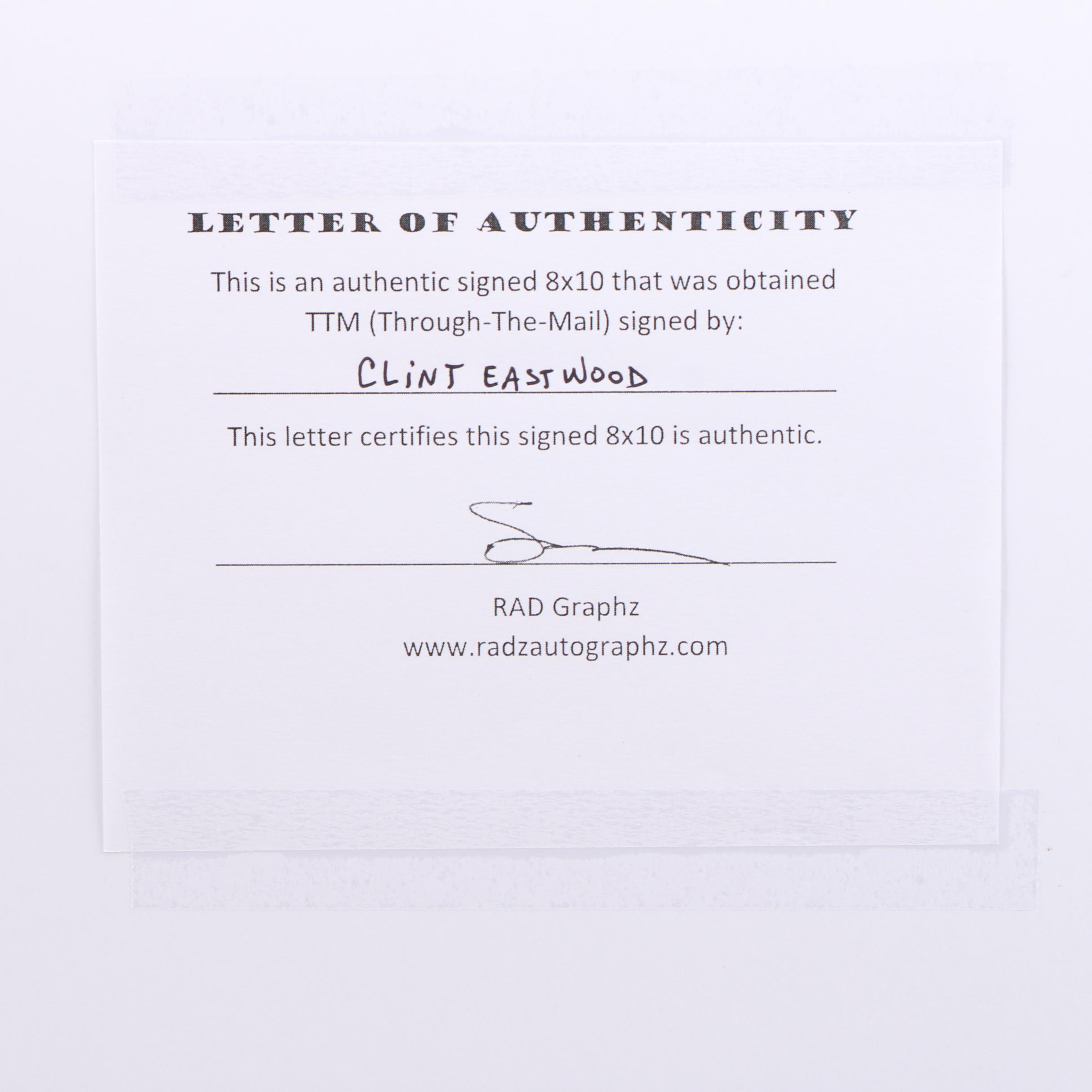 Clint Eastwood Signed "Dirty Harry" Giclée in Mat Frame