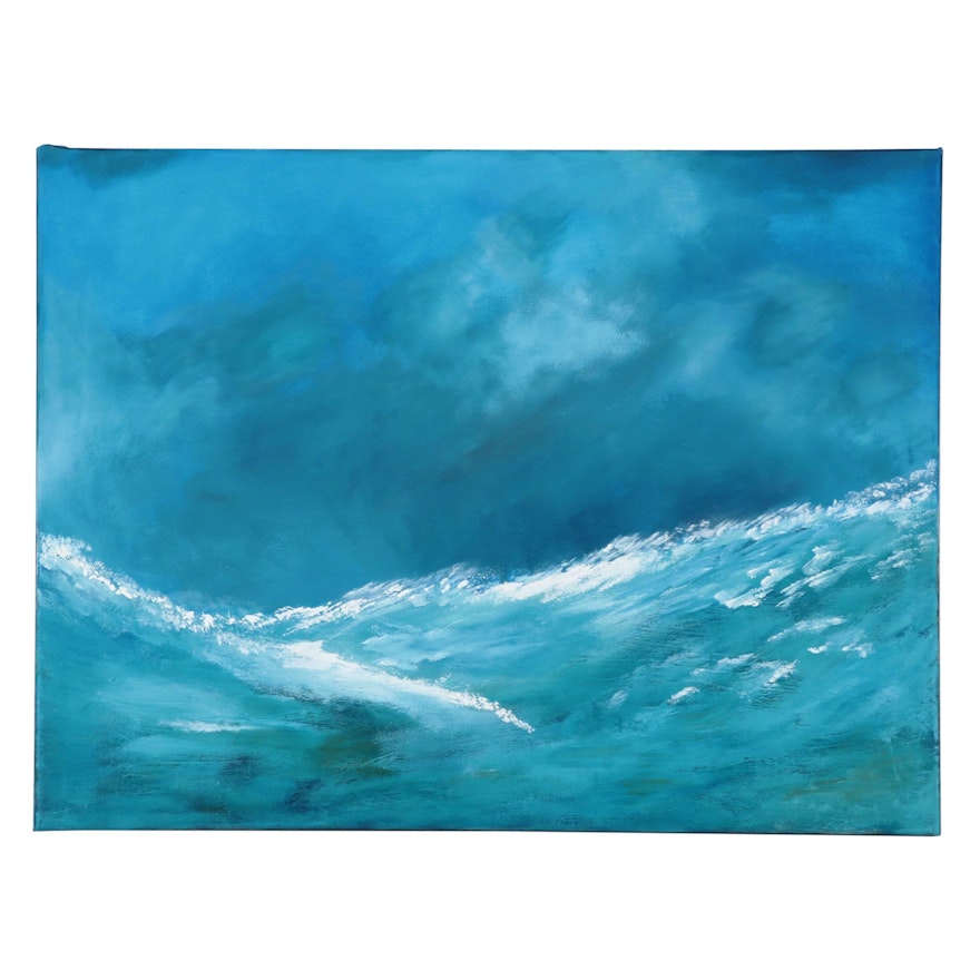 Neville Shenton Seascape Acrylic Painting