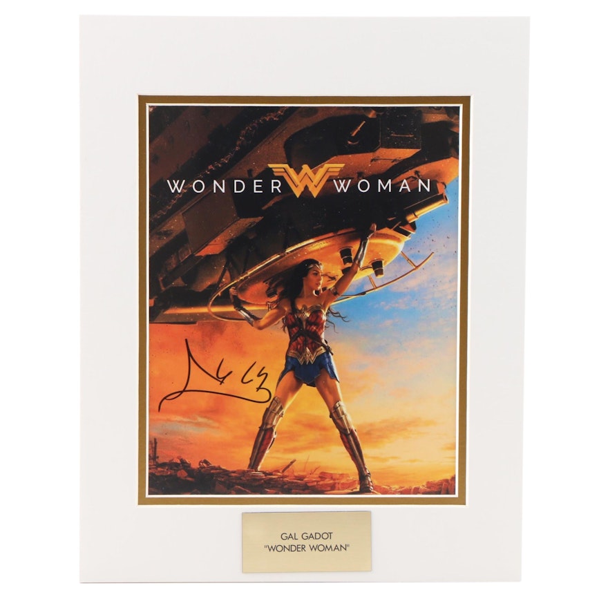 Gal Gadot "Wonder Woman" Signed Giclée in Mat Frame