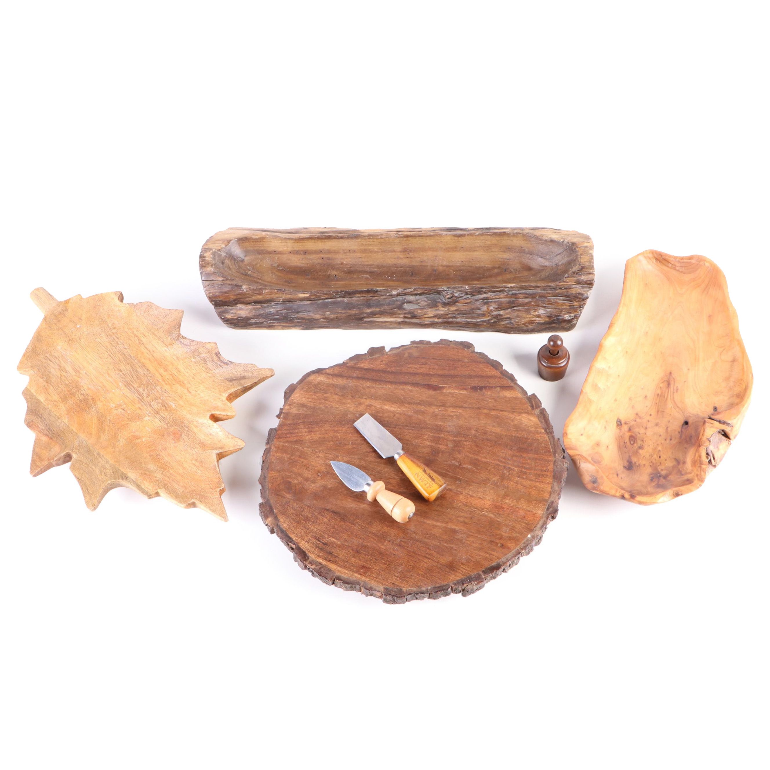 Crofton Live Edge Wood Cheese Board with Other Wood Serveware