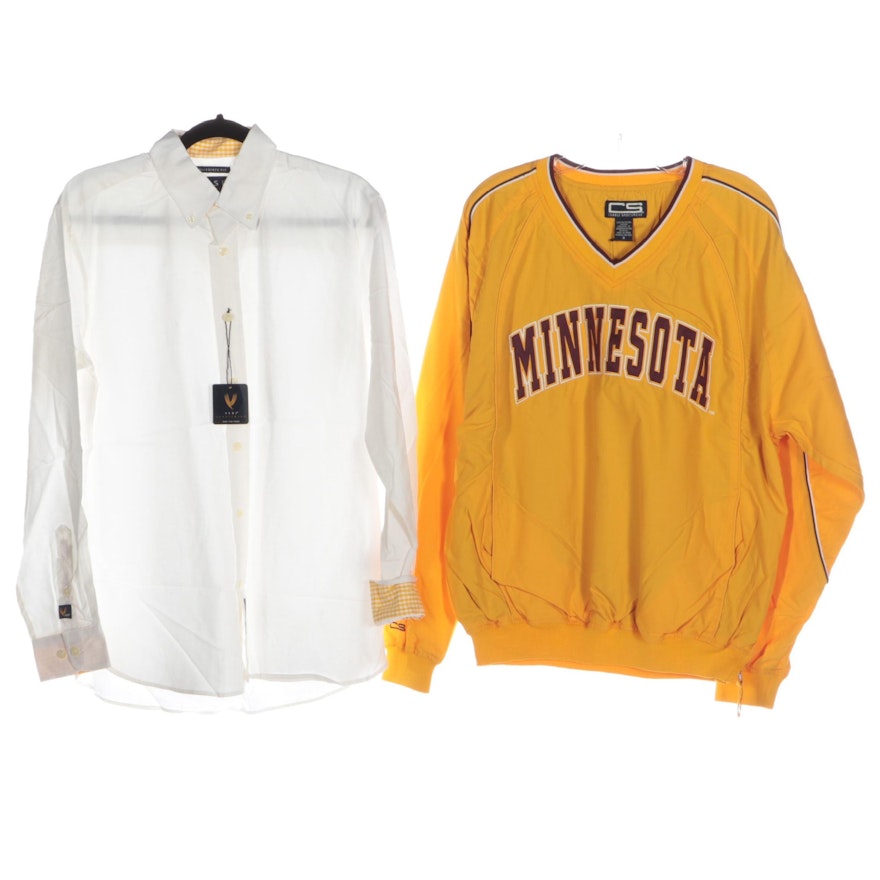Men's University of Minnesota Golden Gophers Pullover with Other Button-Down