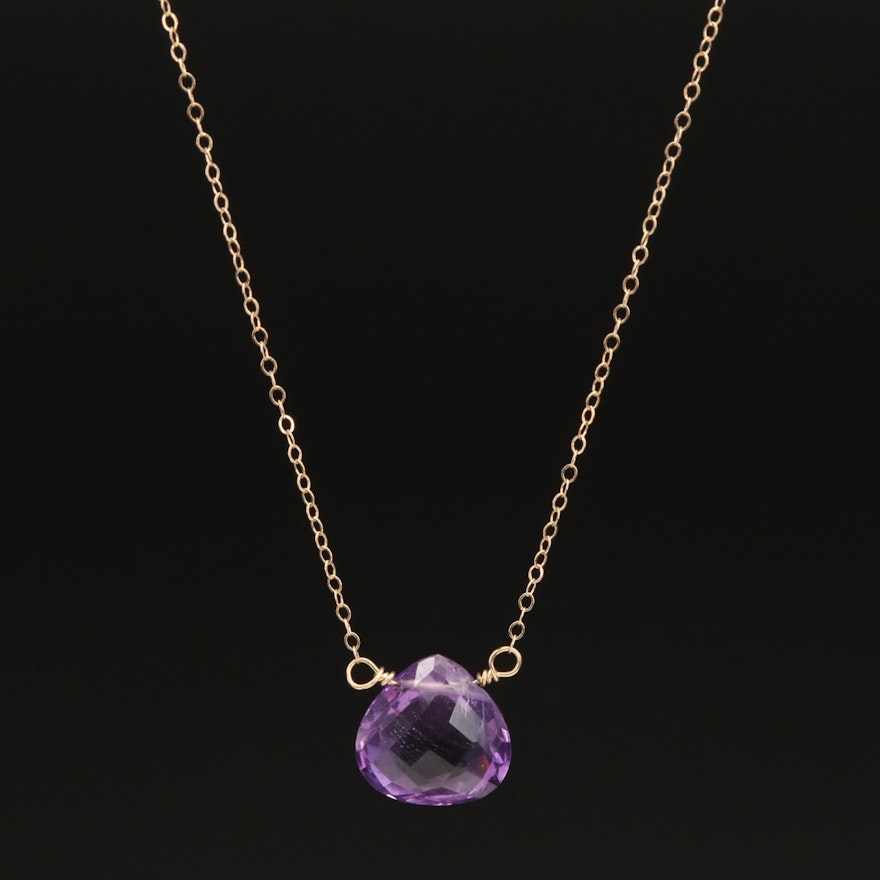 14K Amethyst Necklace