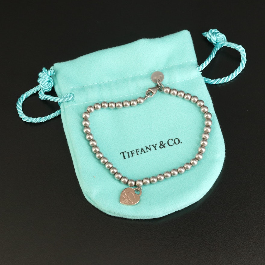 Tiffany & Co. "Return to Tiffany" Rubedo Heart Tag on Sterling Bracelet