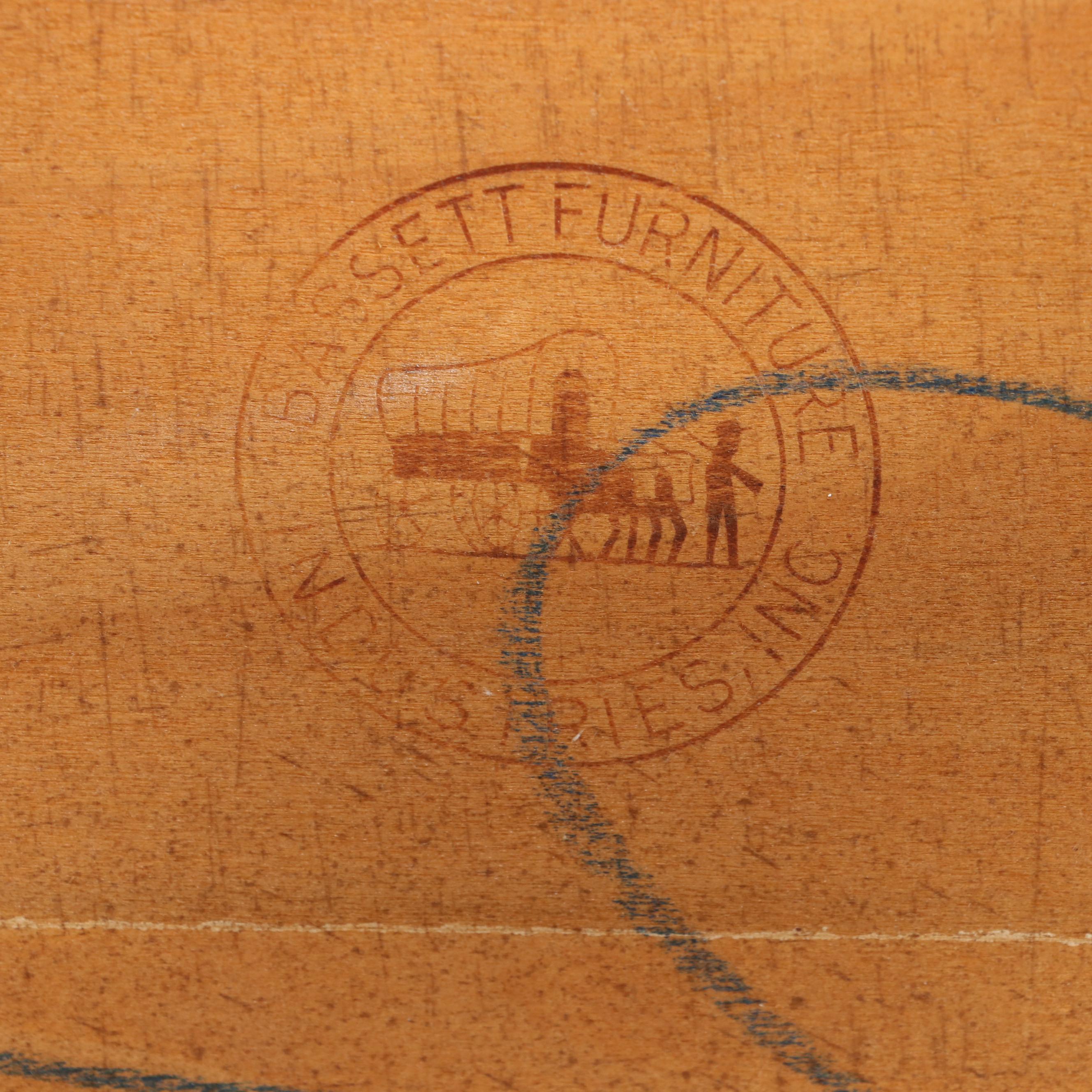 Pair of Bassett Furniture Mid Century Modern Walnut Side Tables