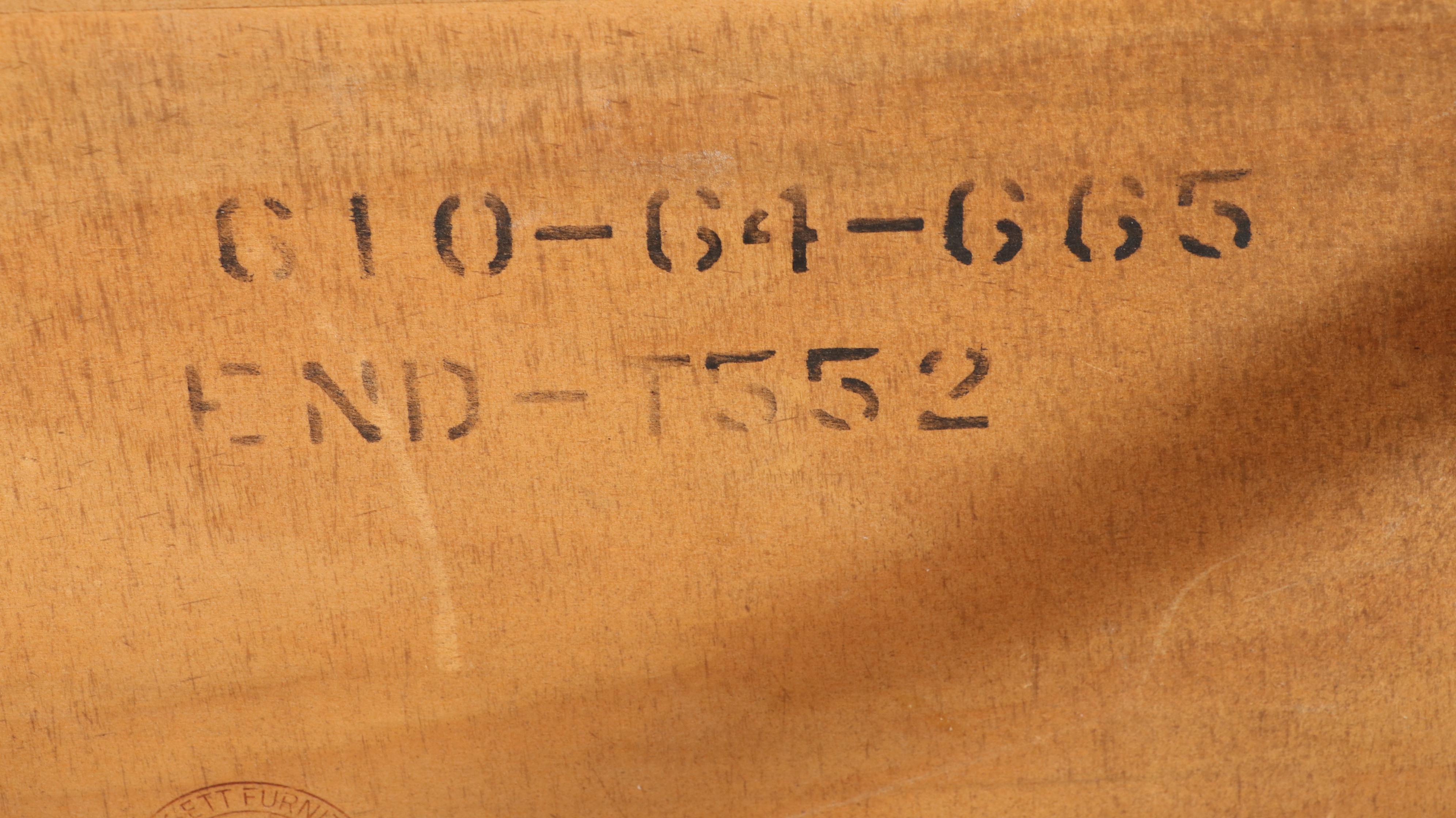 Pair of Bassett Furniture Mid Century Modern Walnut Side Tables