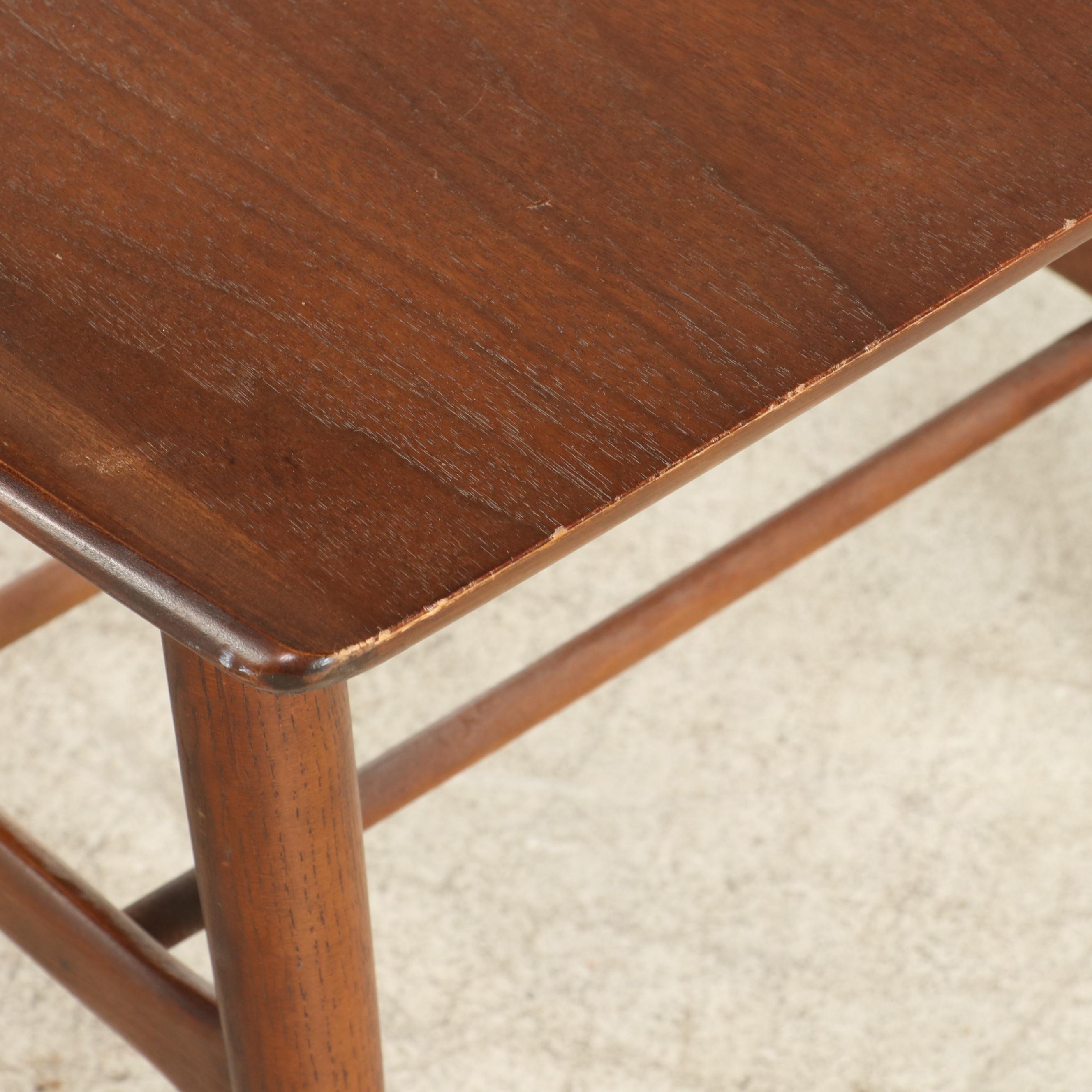 Pair of Bassett Furniture Mid Century Modern Walnut Side Tables