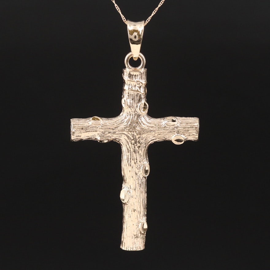 10K Cross Pendant Necklace
