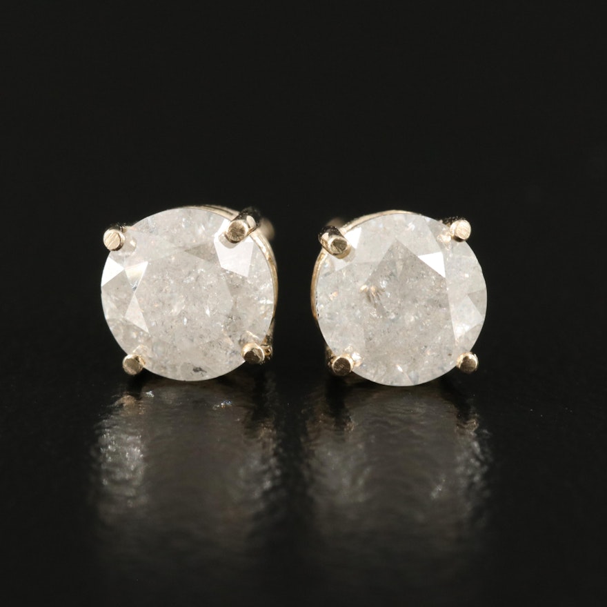 14K 1.48 CTW Diamond Stud Earrings