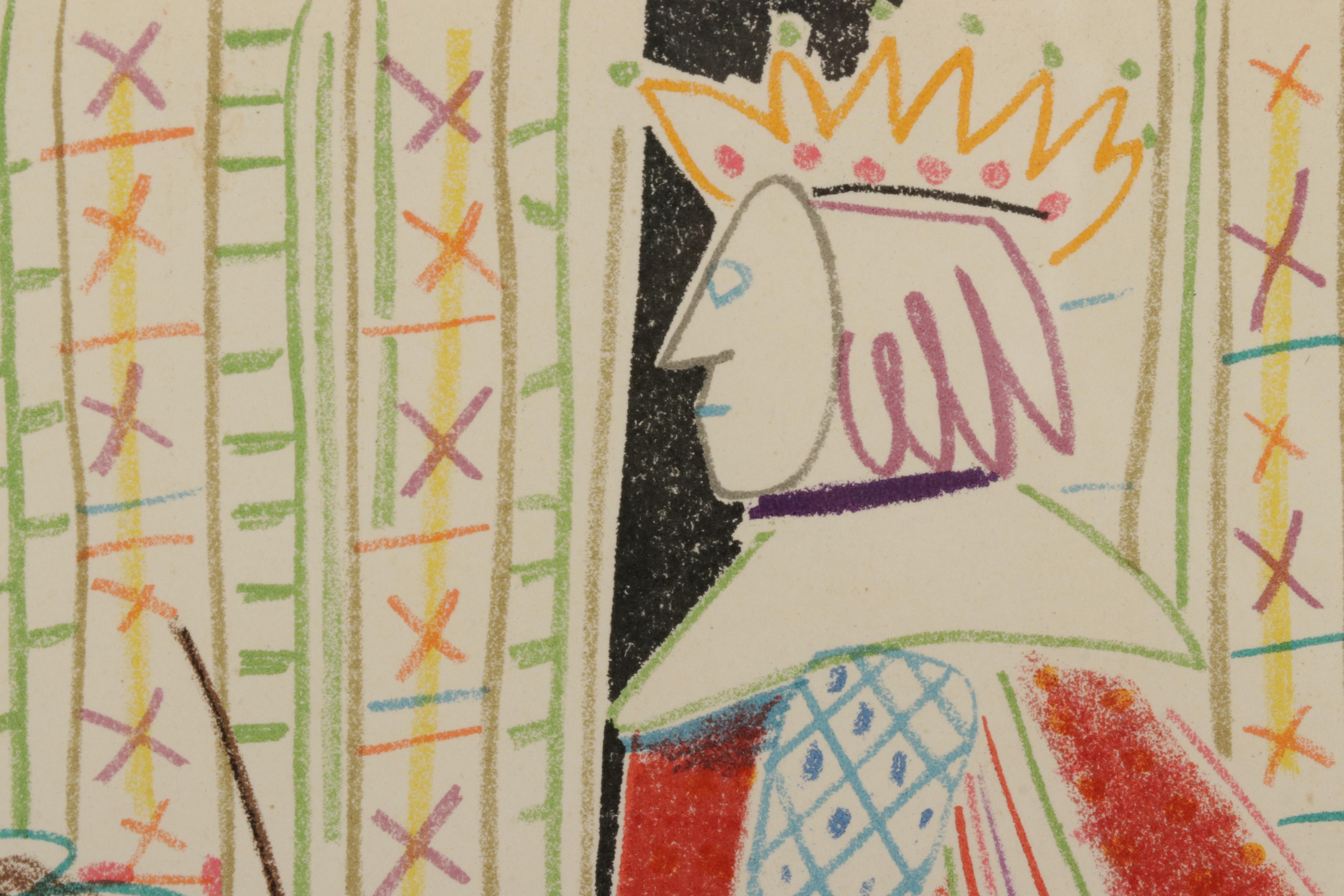 Lithograph After Pablo Picasso "Picasso et la Comedie Humaine" for "Verve," 1954