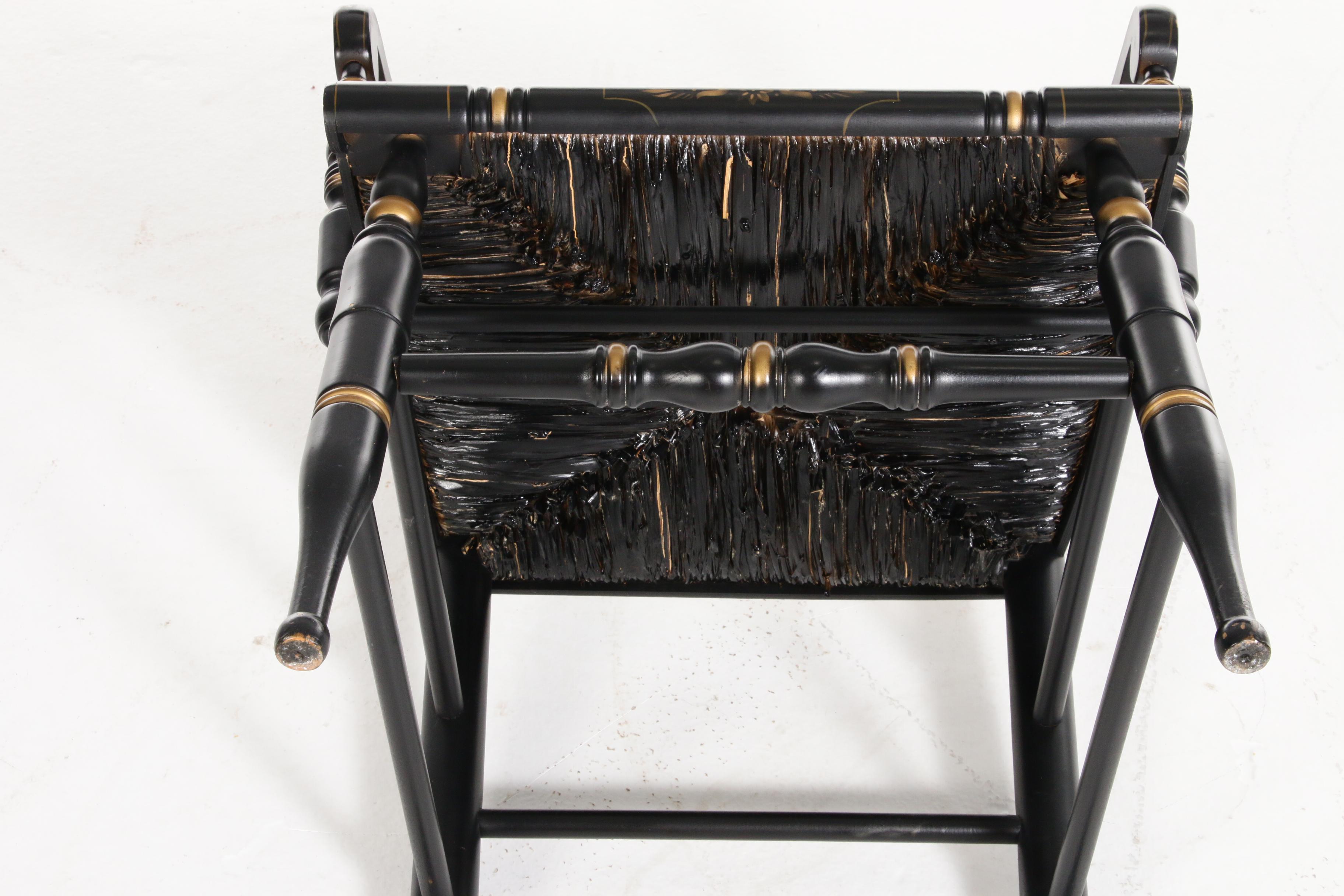 L. Hitchcock Hand-Painted University of Virginia Armchair, Mid 20th Century