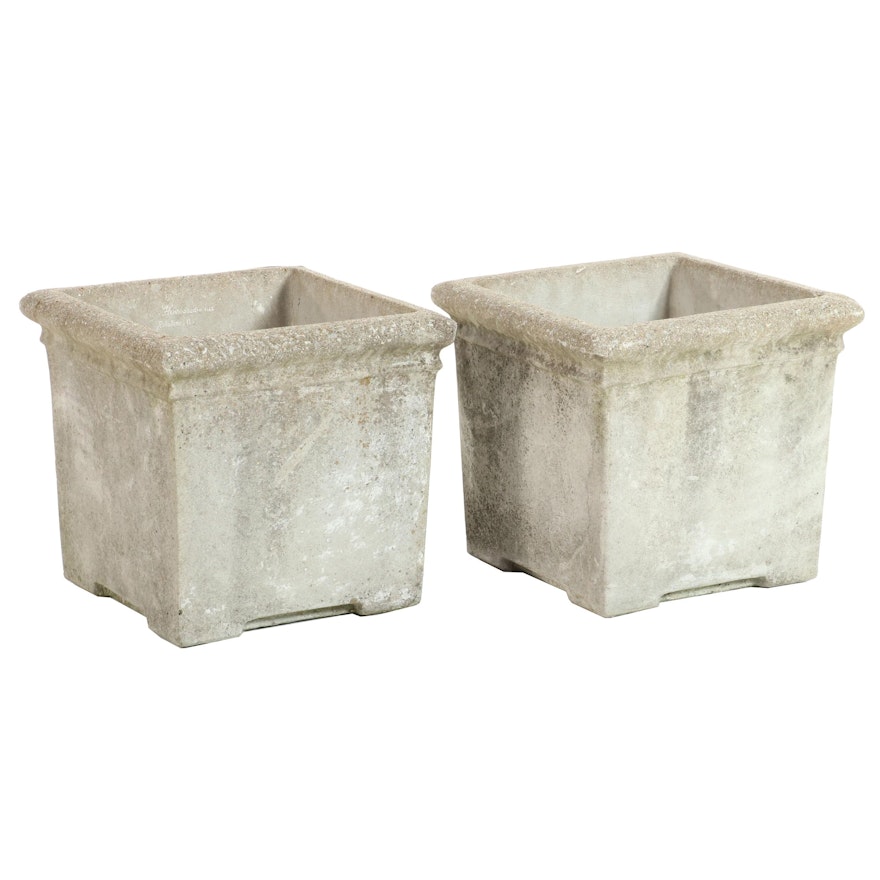 Pair of Henri Studio Inc. Cast Stone Planters