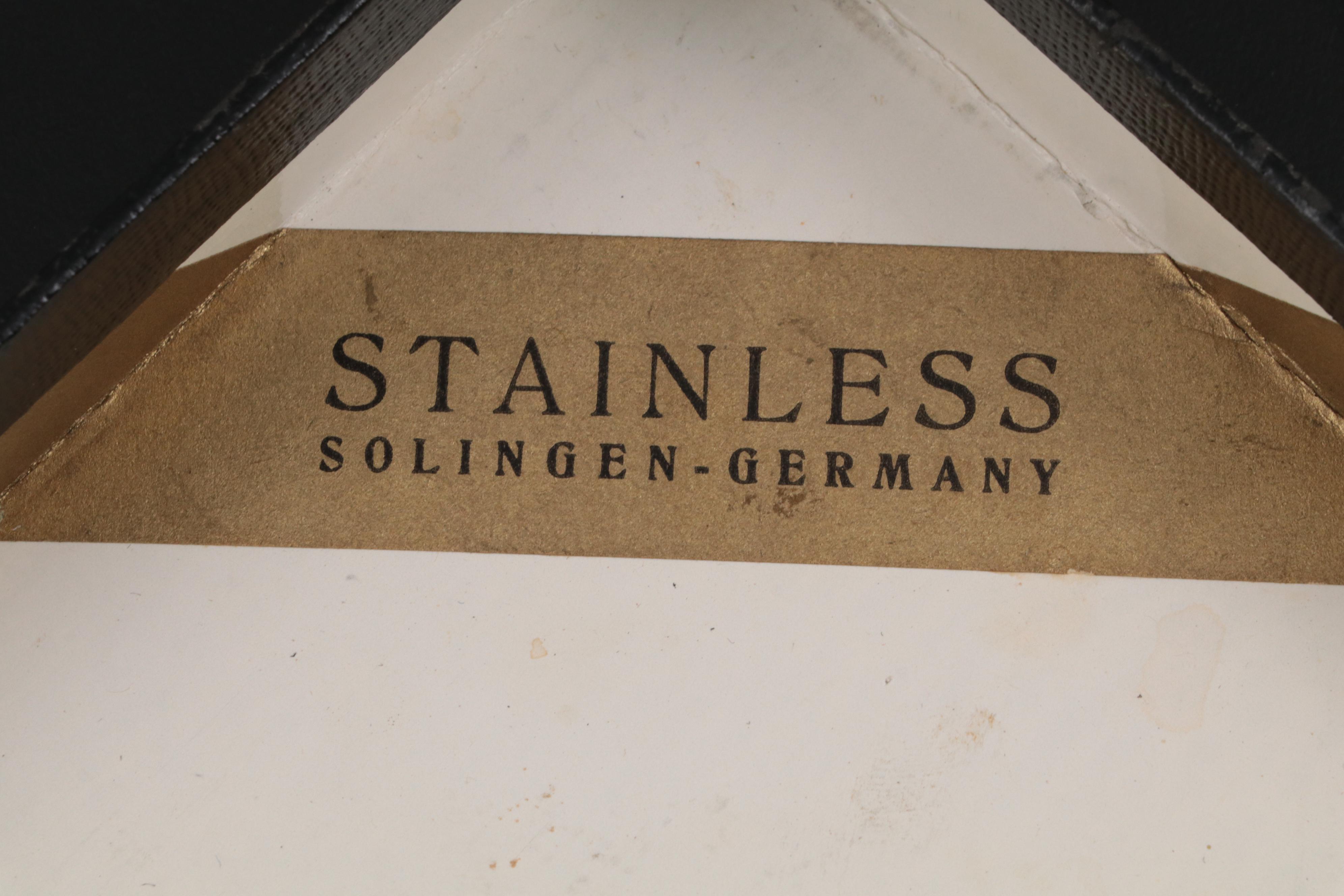 Peaso Solingen Inlaid Silver Plate German Steak Knives