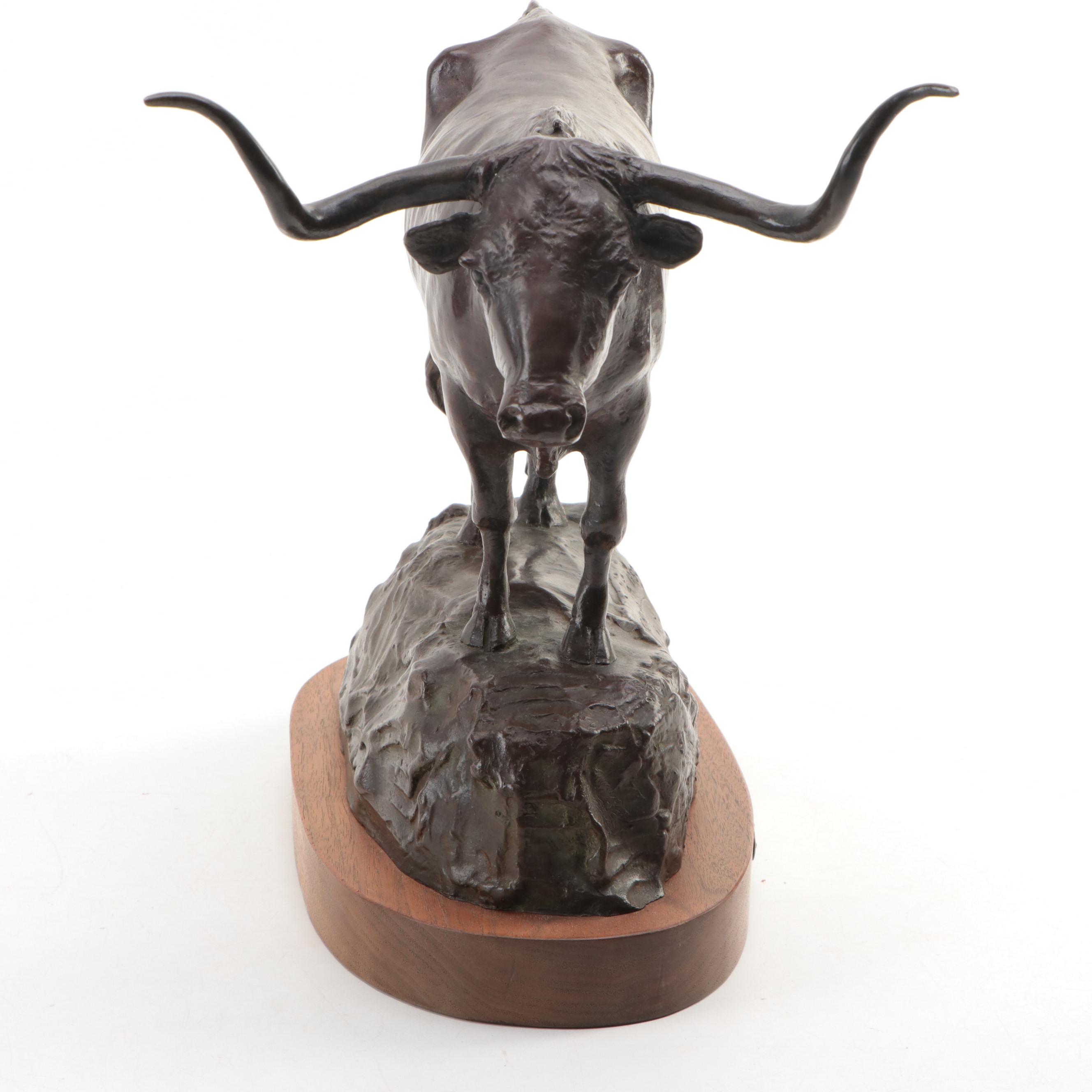 Melvin C. Warren Bronze Sculpture "Red River," 1980