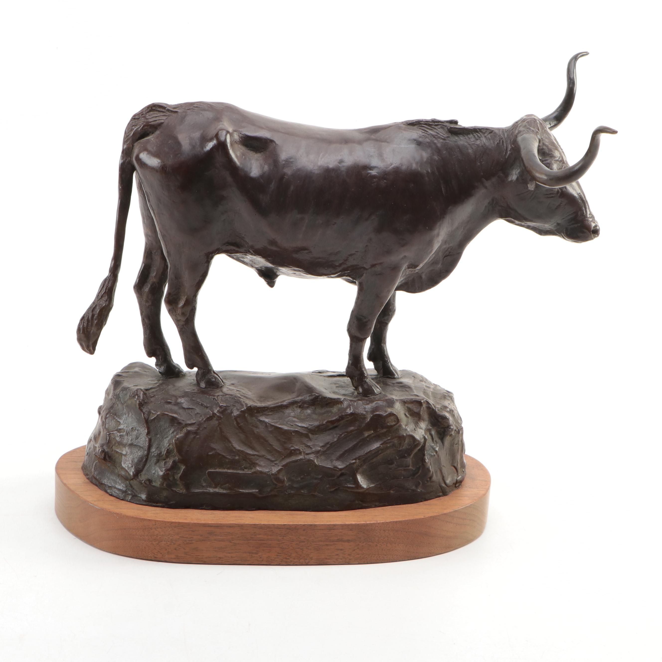 Melvin C. Warren Bronze Sculpture "Red River," 1980