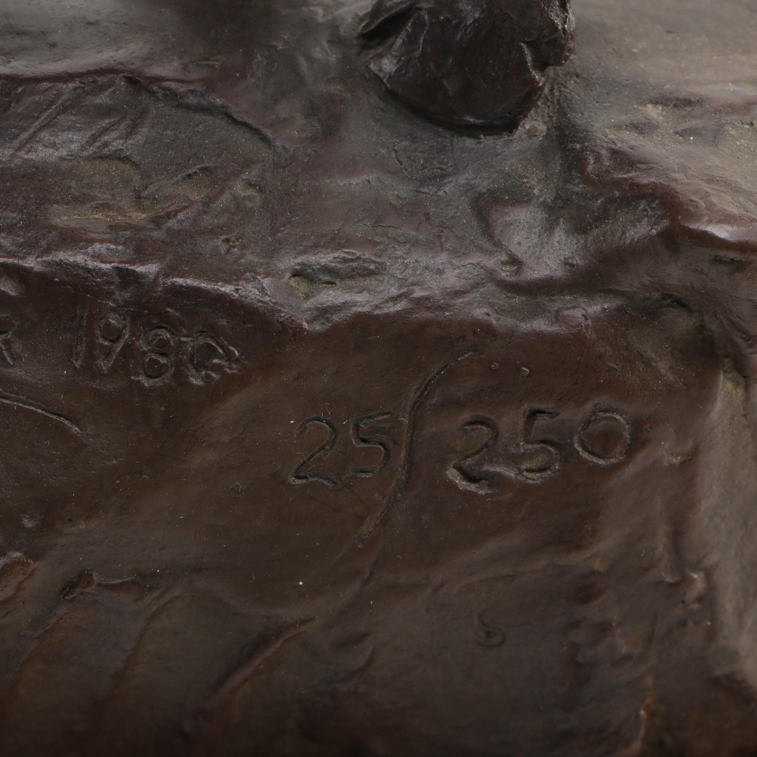 Melvin C. Warren Bronze Sculpture "Red River," 1980