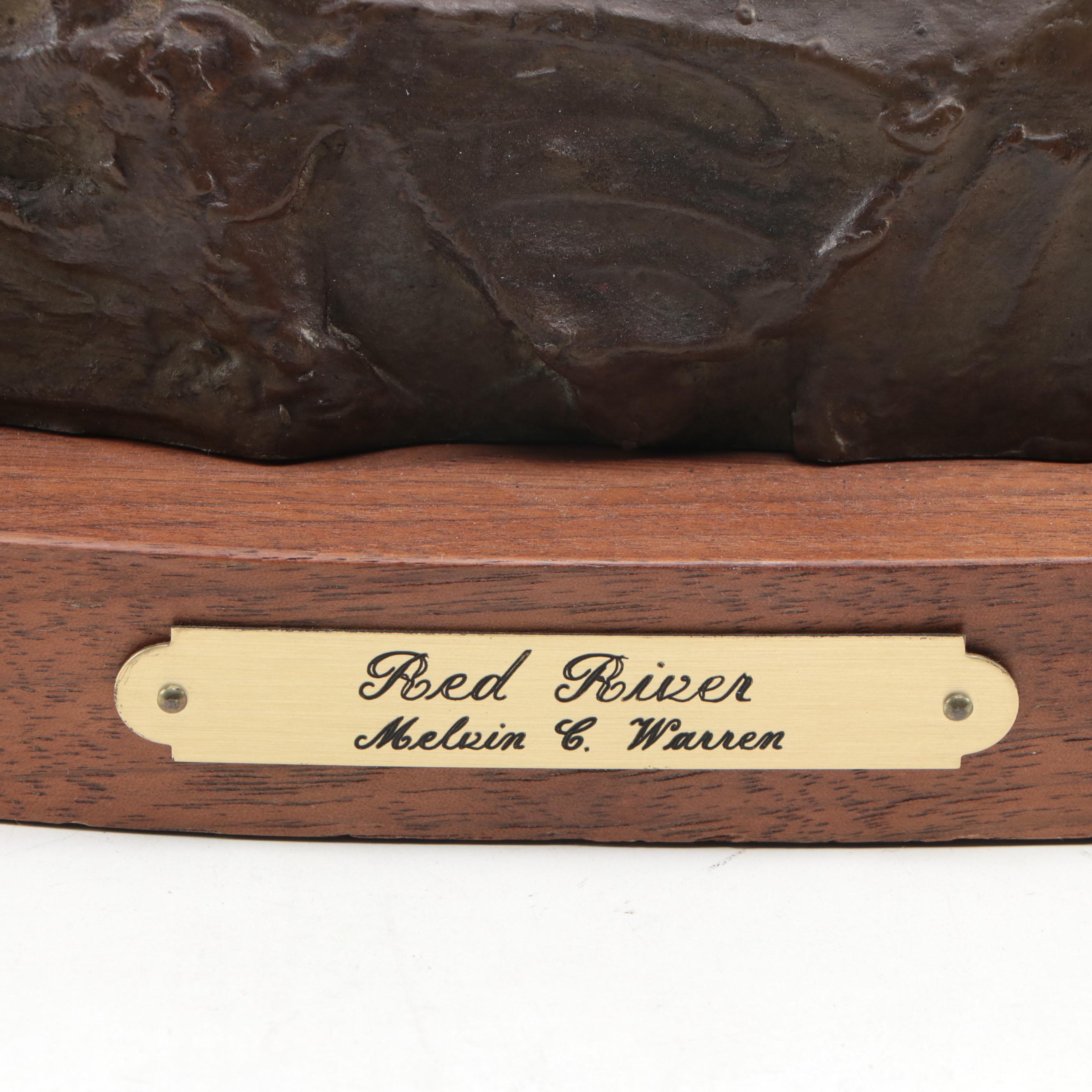 Melvin C. Warren Bronze Sculpture "Red River," 1980