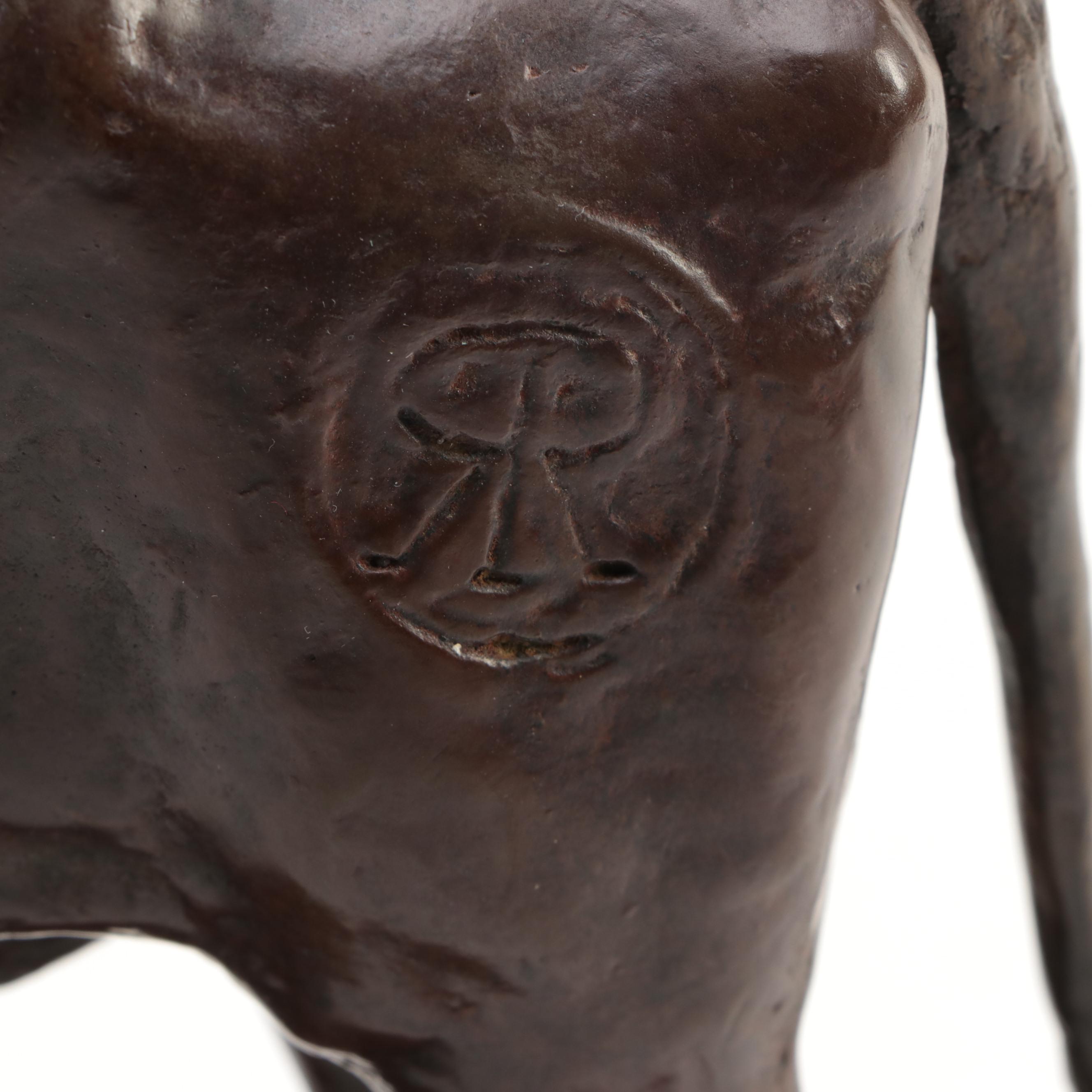 Melvin C. Warren Bronze Sculpture "Red River," 1980