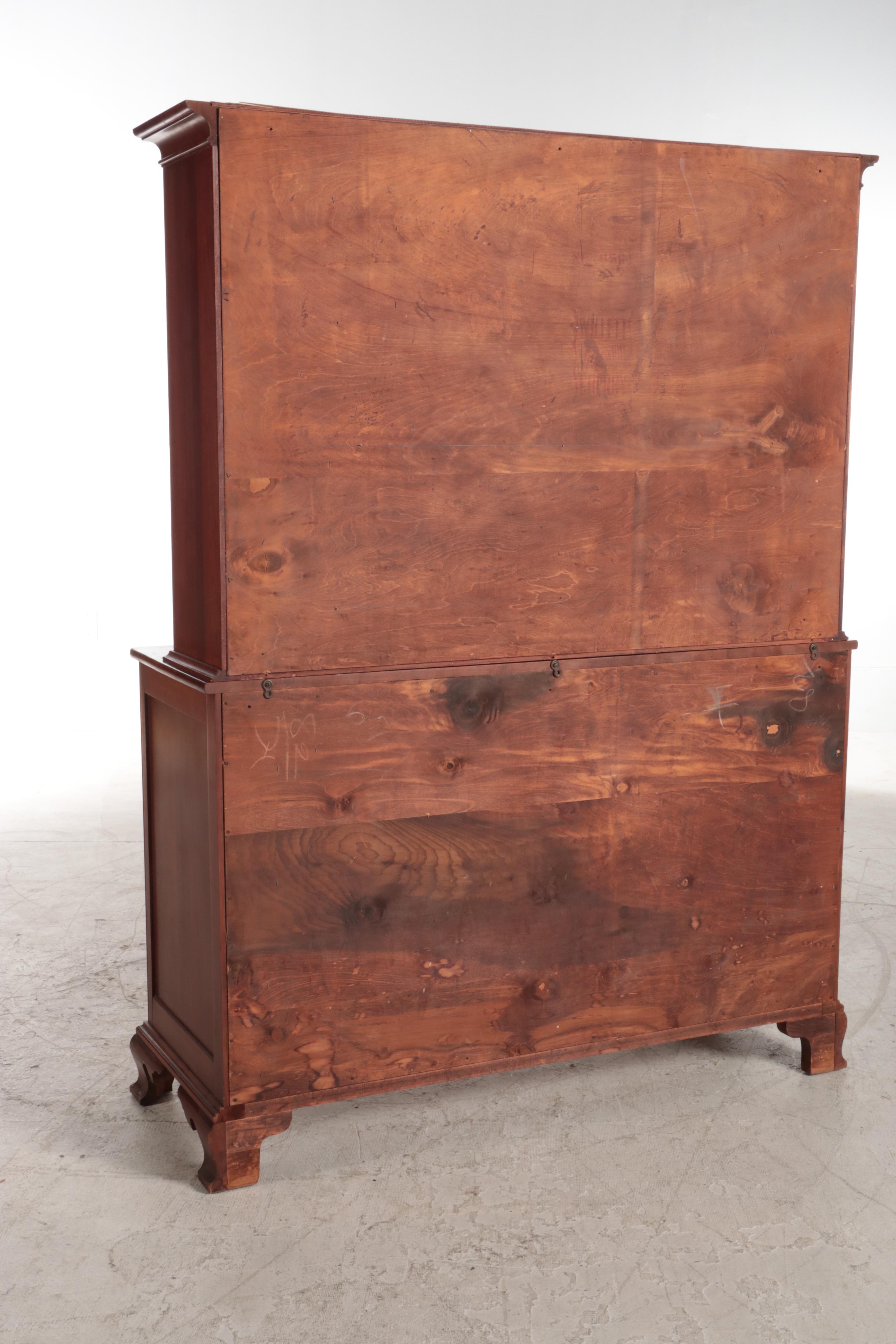 Willett Chippendale Style Cherrywood China Cabinet, Mid-20th Century