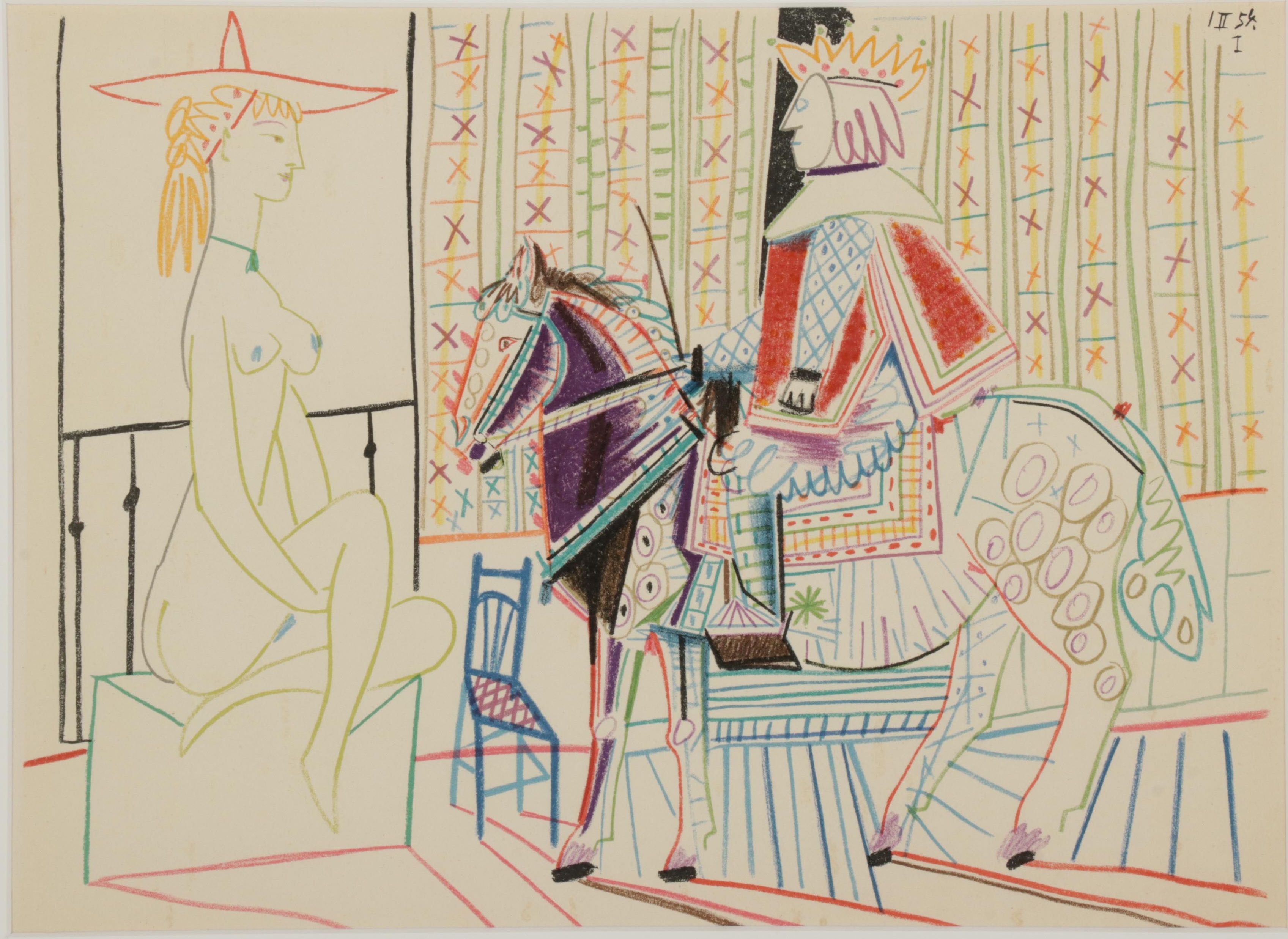 Lithograph After Pablo Picasso "Picasso et la Comedie Humaine" for "Verve," 1954