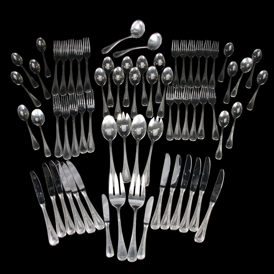 Towle "Beaded Antique" Stainless Steel Flatware, 1980s