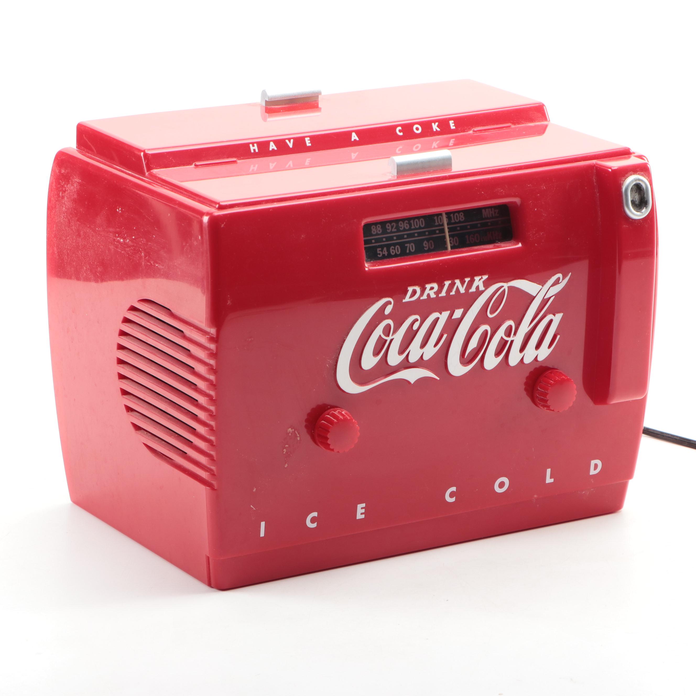 Coca-Cola Cooler Form and Vending Machine AM/FM Radios