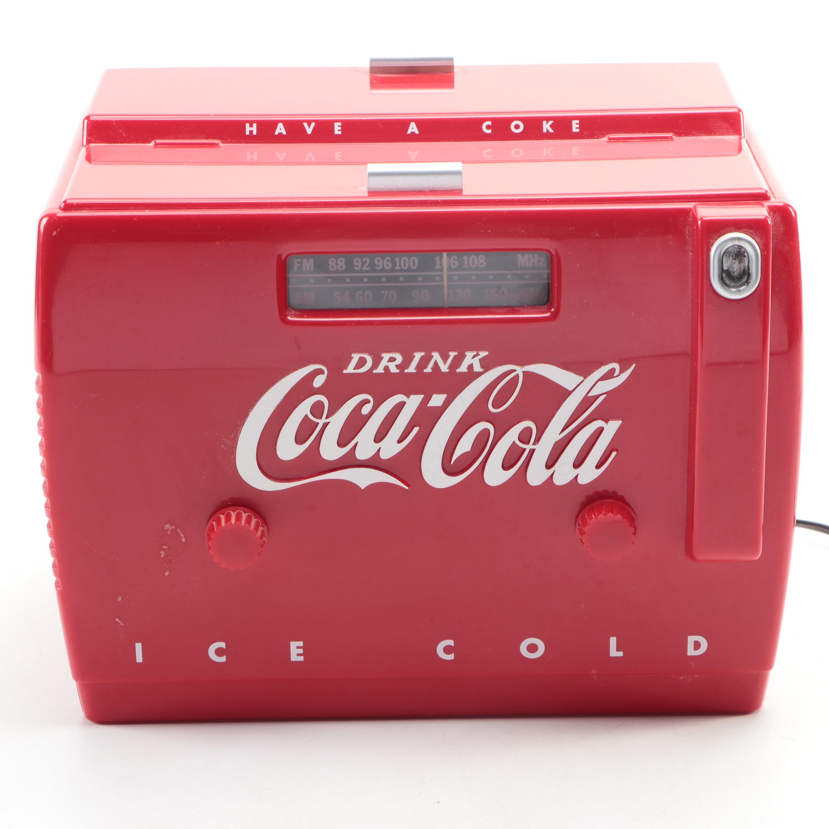 Coca-Cola Cooler Form and Vending Machine AM/FM Radios